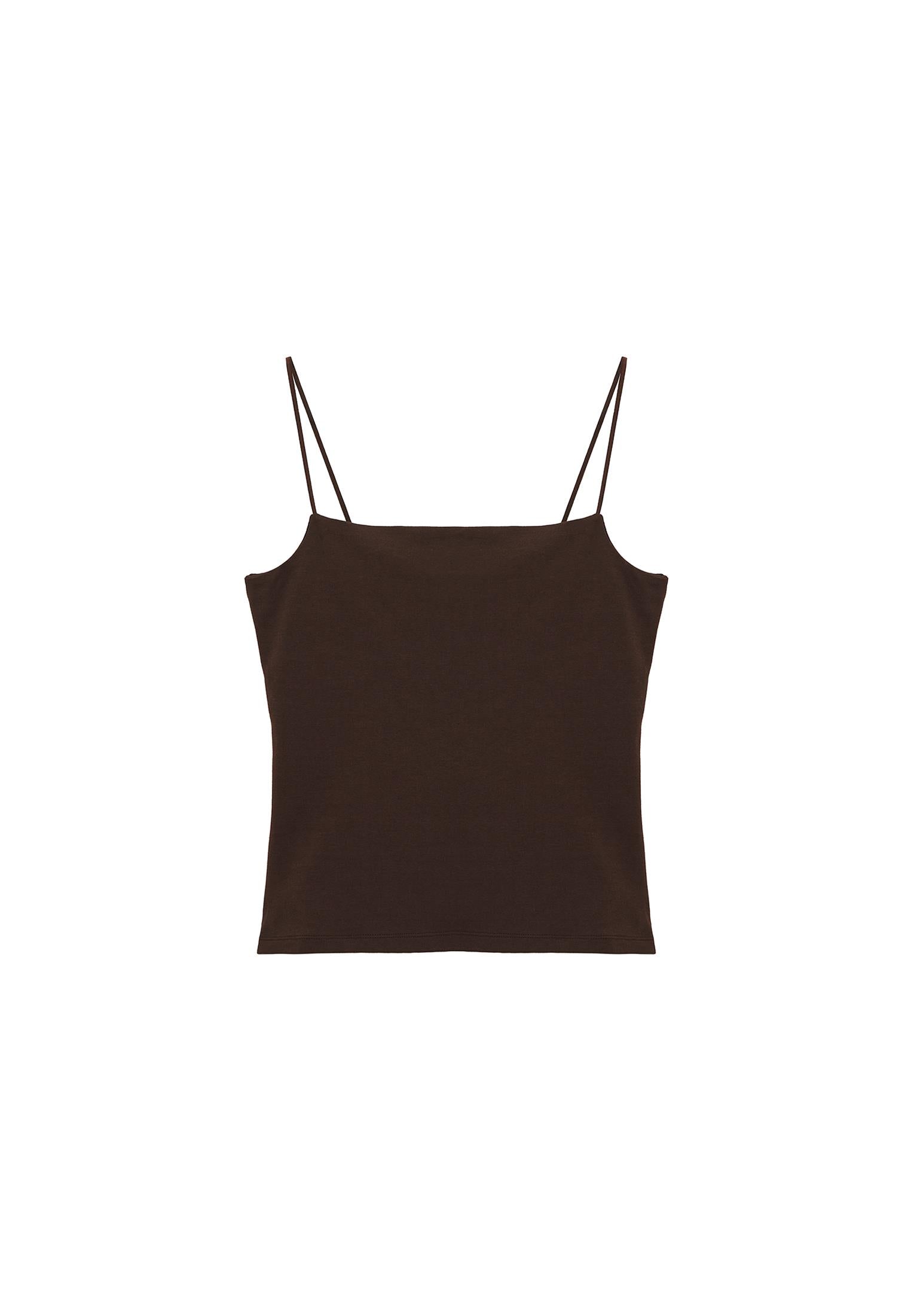Wide Neck Tank Top - CHOCOLATE TORTE