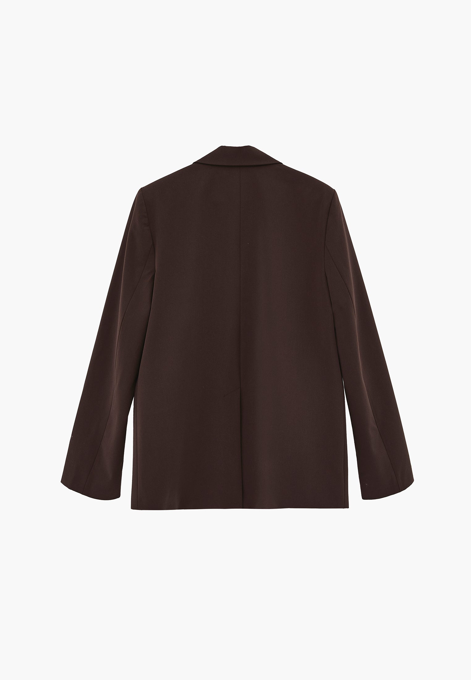 Oversize Blazer Jacket With Slit Detail - CHOCOLATE TORTE