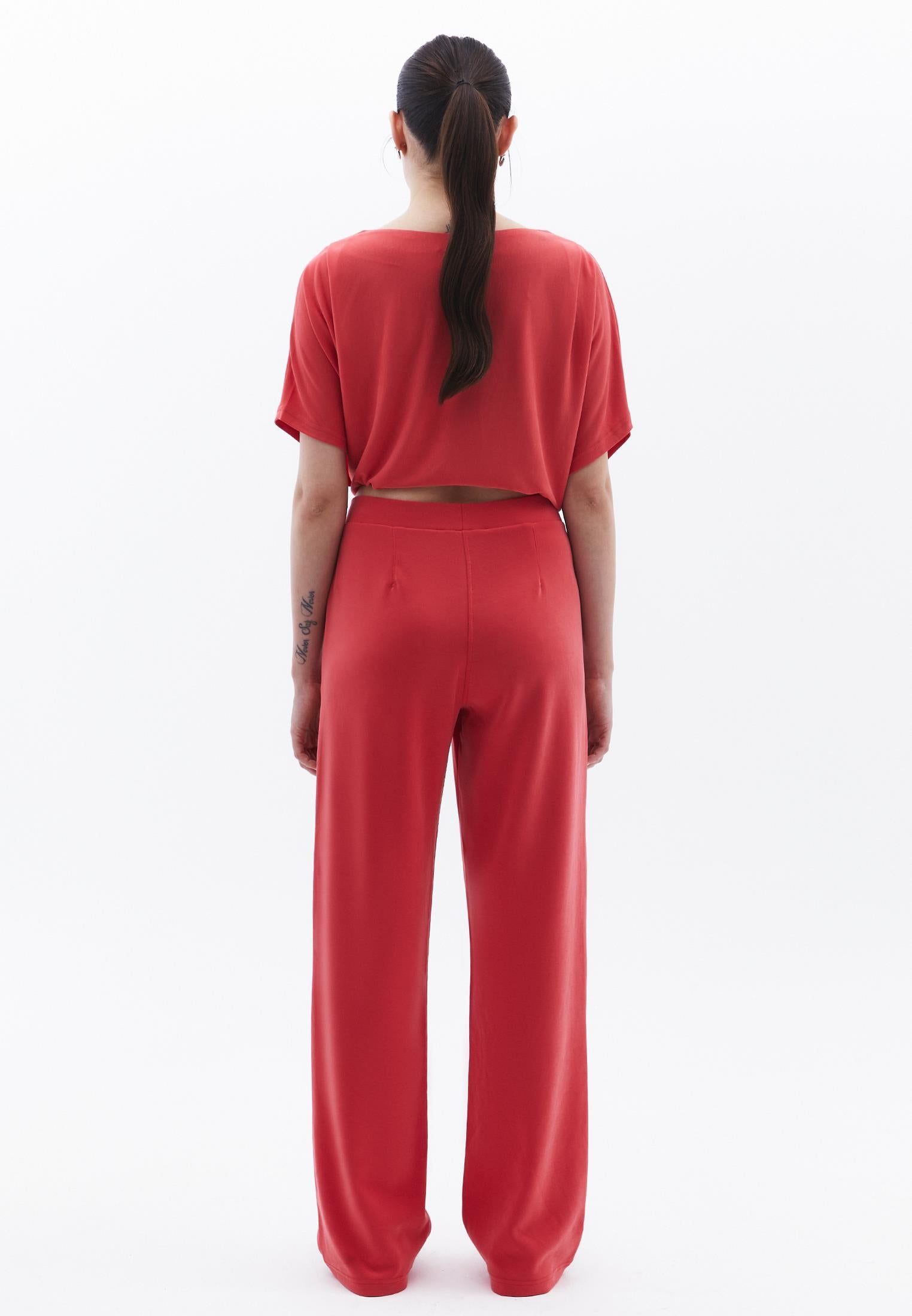 High Waist Straight Leg Pants - CHRYSANTHEMUM