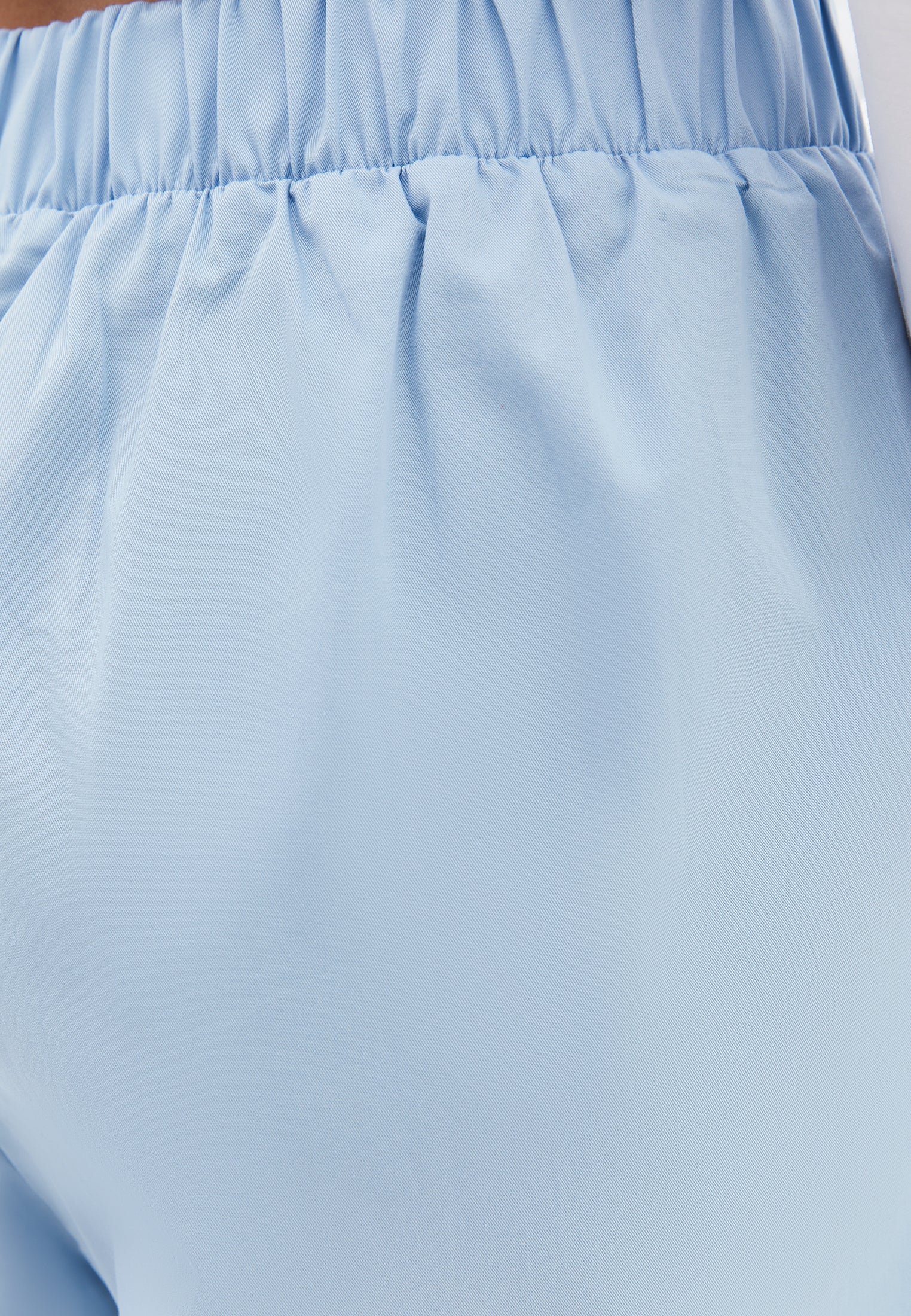 Pleated High Waist Carrot Pants - CLEAR SKY