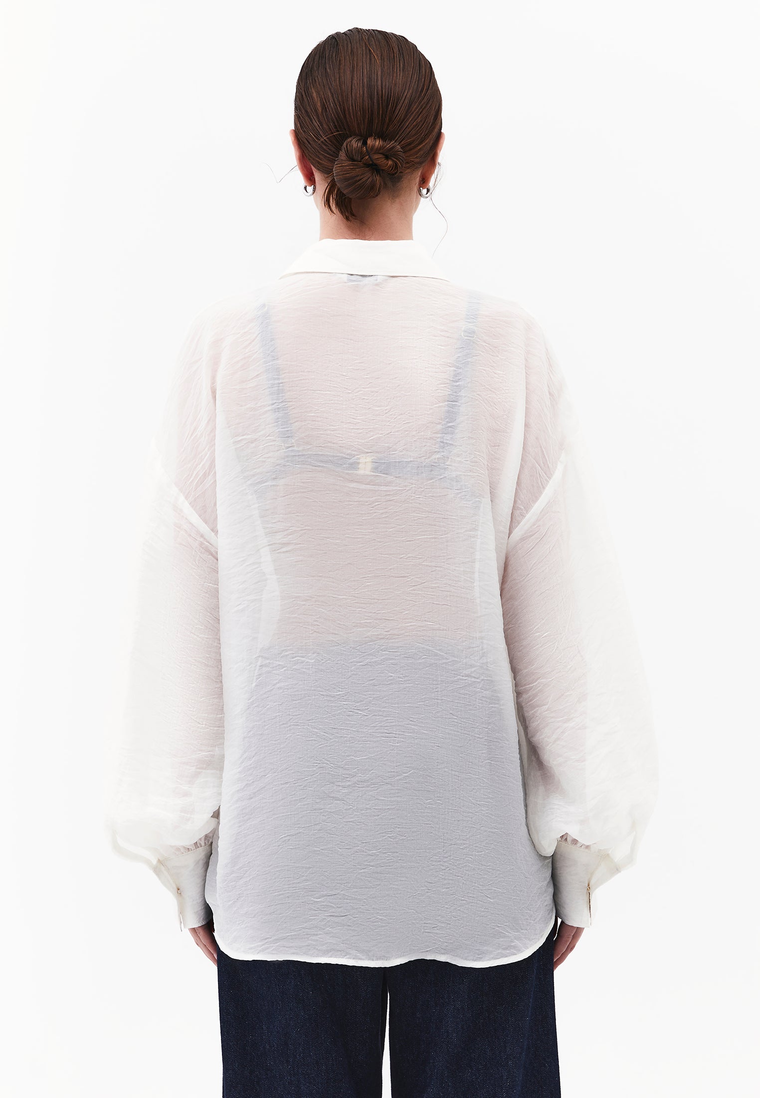 Shirt With Button And Pocket Detail - CLOUD DANCER