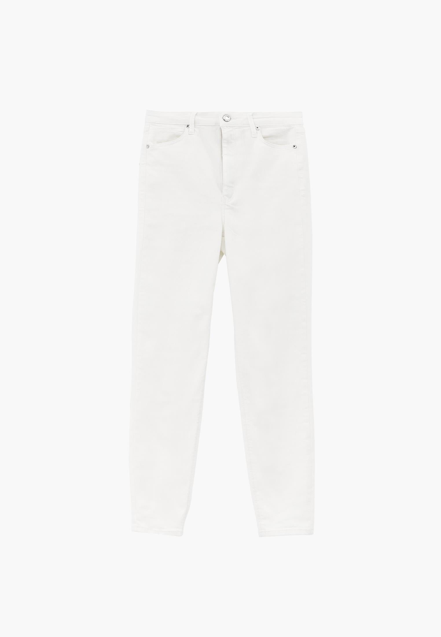 High Waist Ankle Pants - CLOUD DANCER