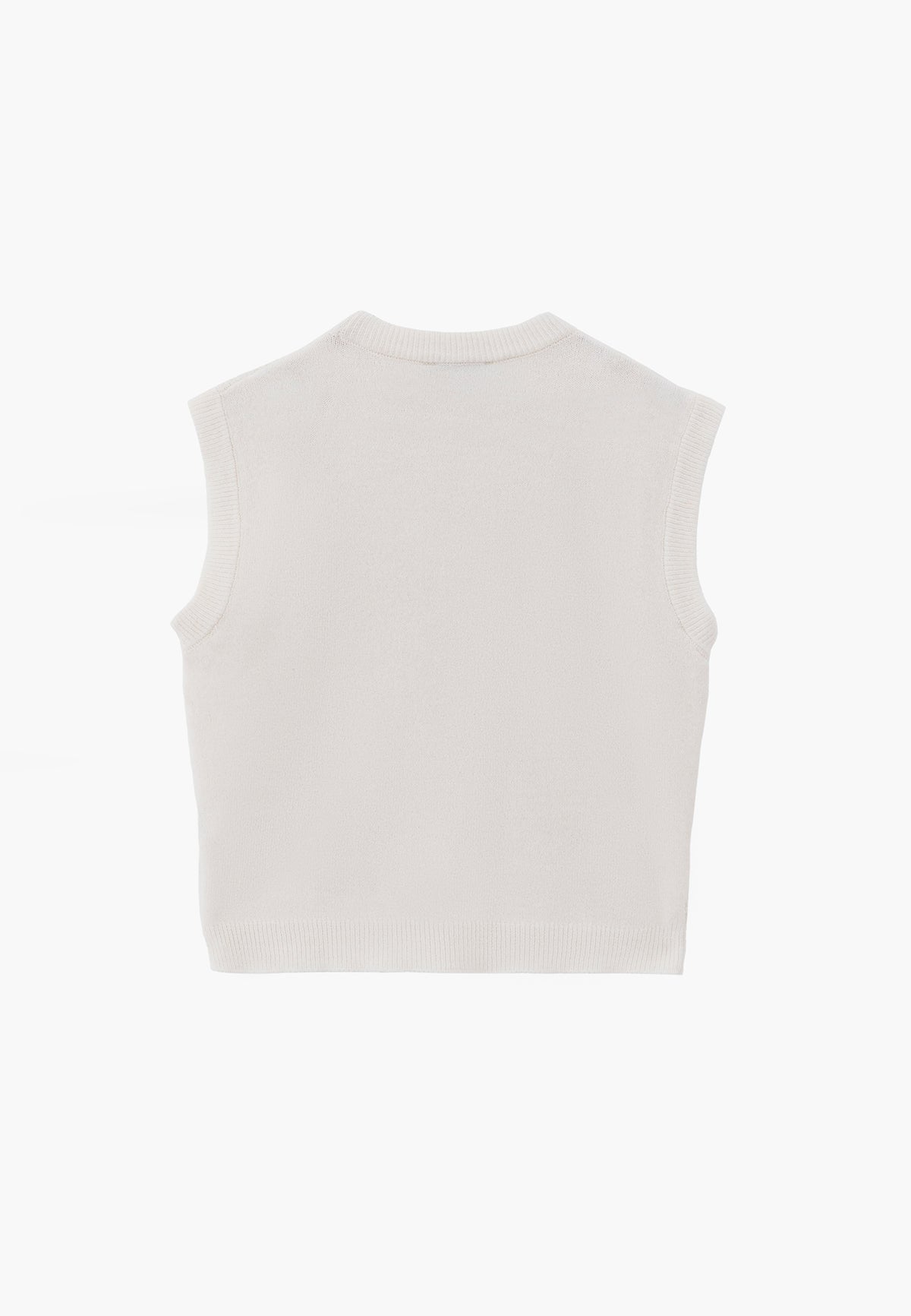 Embroidered Long Sleeve Vest - CLOUD DANCER