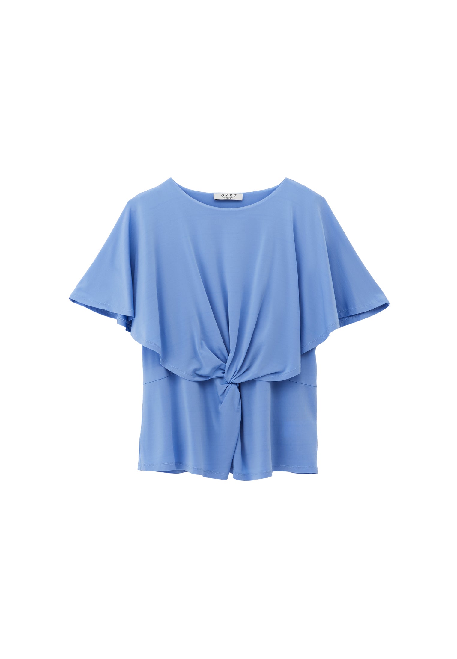 Sleeveless Crew Neck Blouse - CORNFLOWER