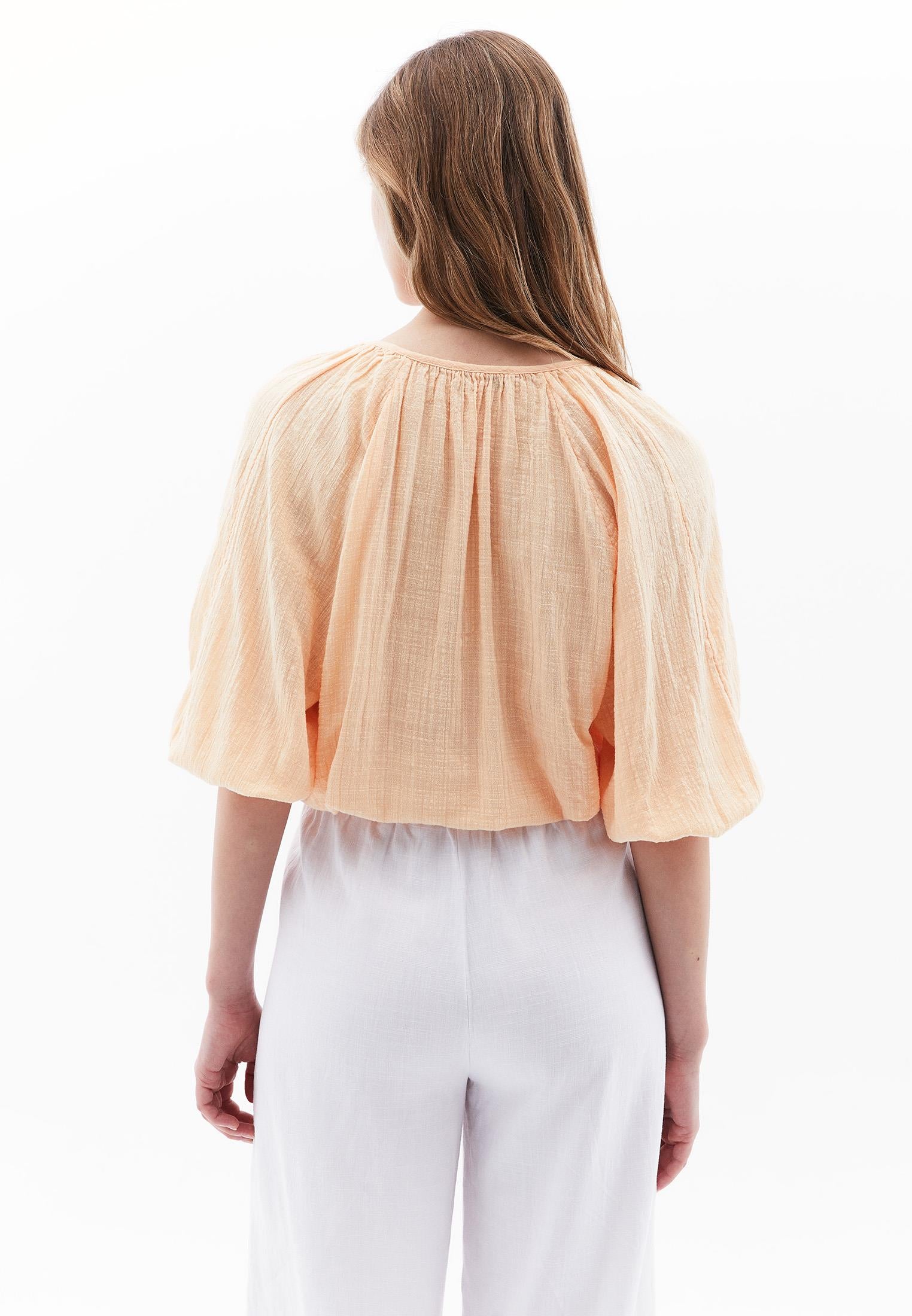 Tie Blouse - CREAM BLUSH
