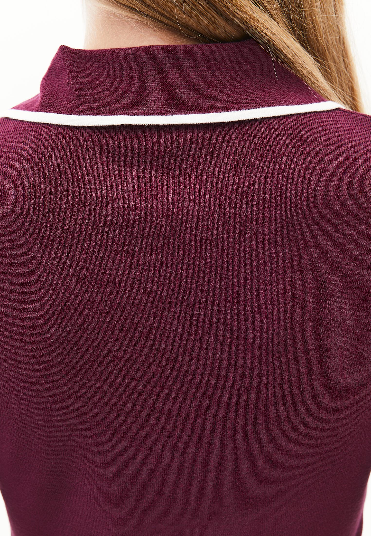 Polo Collar Zipper Detailed Standard T-Shirt - CRUSHED VIOLETS