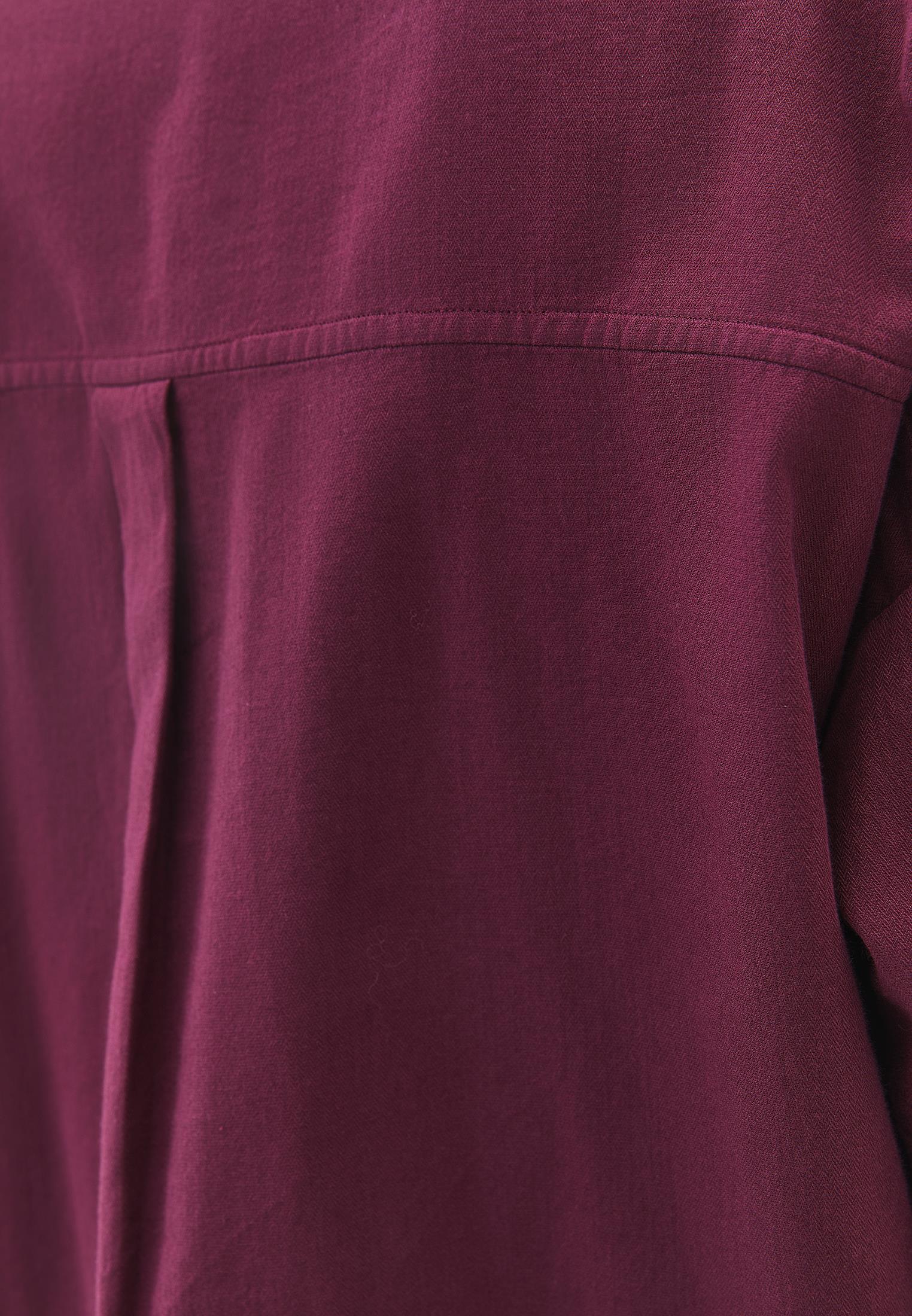 Buttoned Shirt Collar Oversize Shirt - CRUSHED VIOLETS