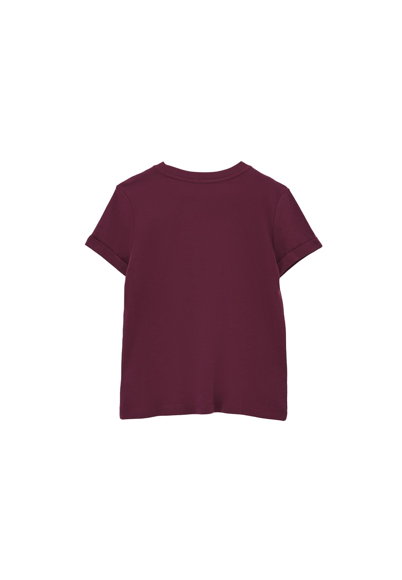 Cotton T-Shirt With Crew Neck - CRUSHED VIOLETS