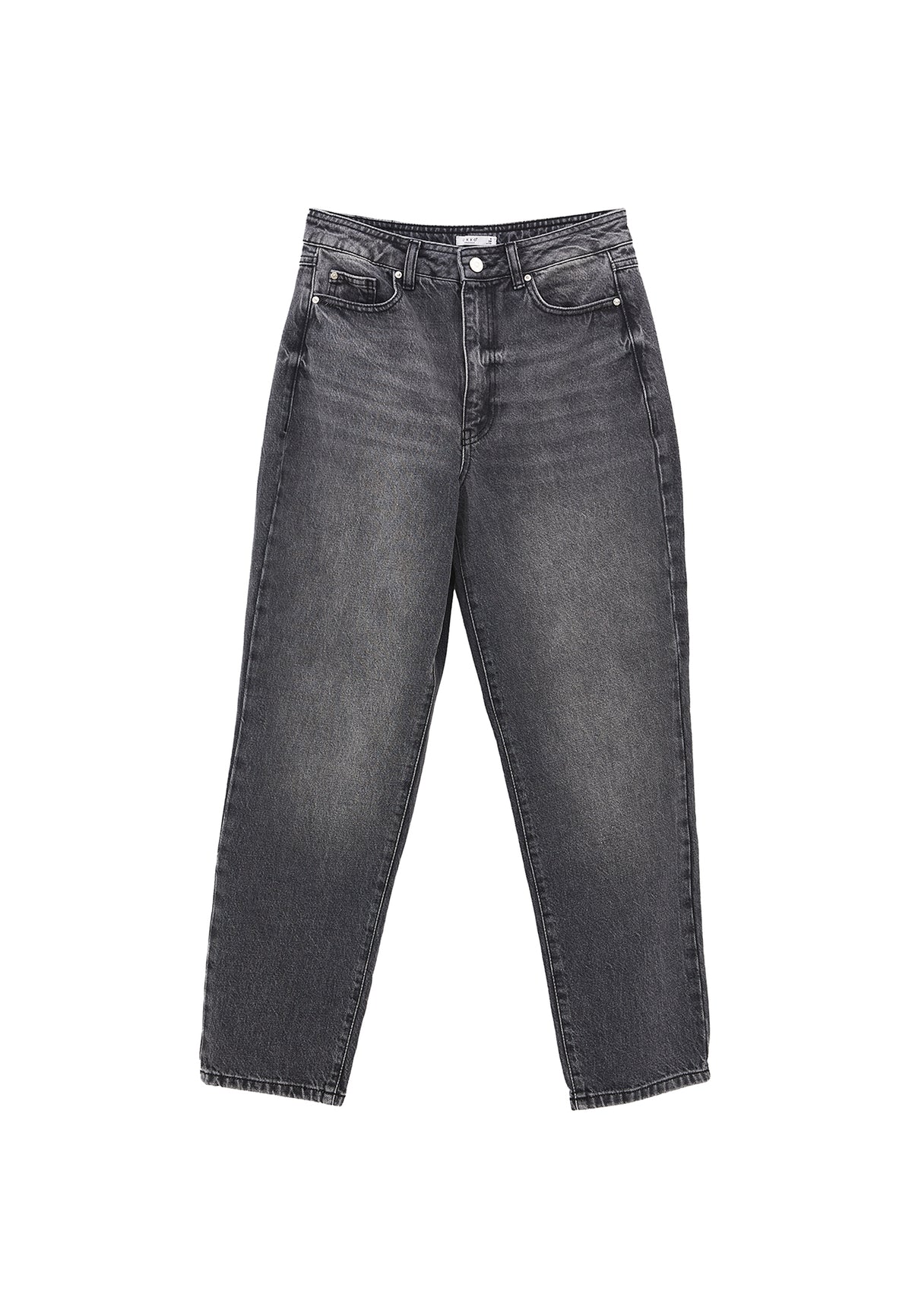 Mom Fit Standard Pants - DARK GREY DENIM