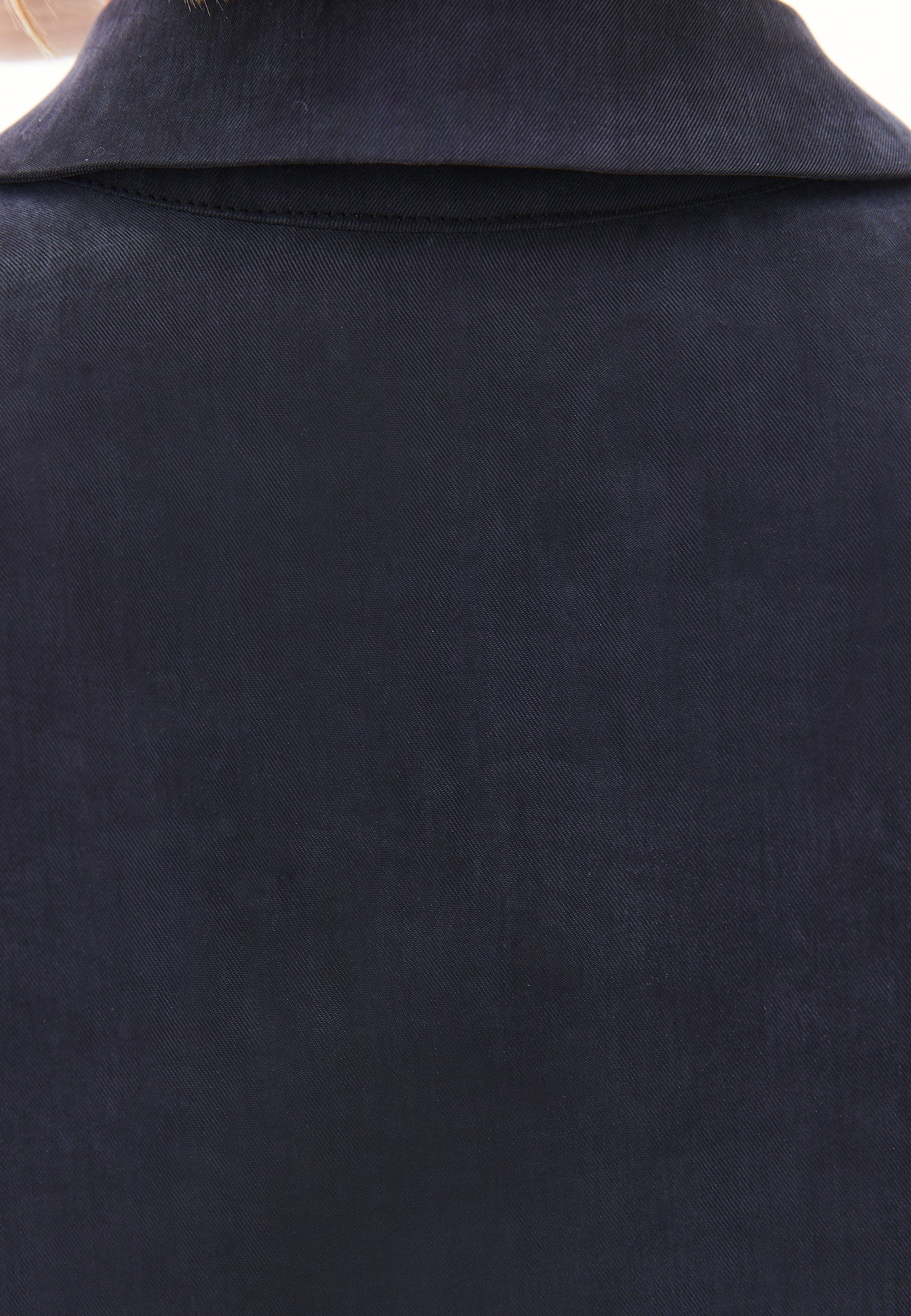 Long Sleeve Loose Shirt - DARK NAVY