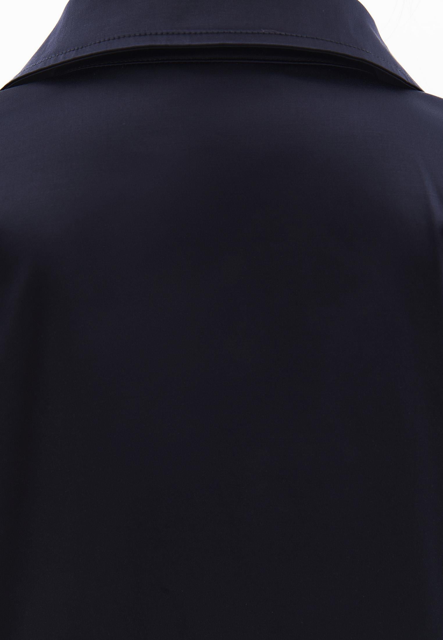 Oversize Pocket Detailed Cropped Shirt - DARK NAVY