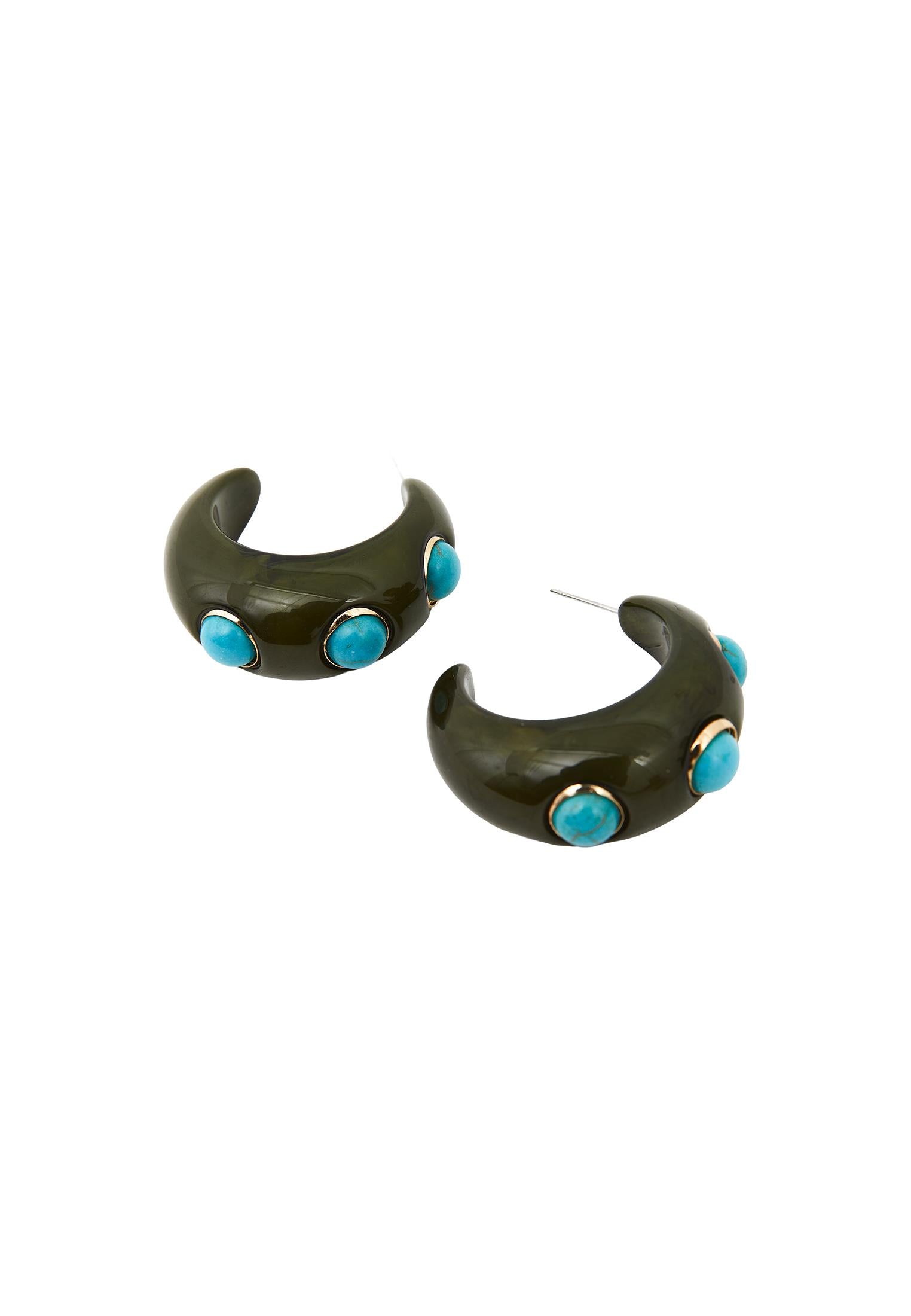 Earring Suitable For Daily Use - DARK OLIVE