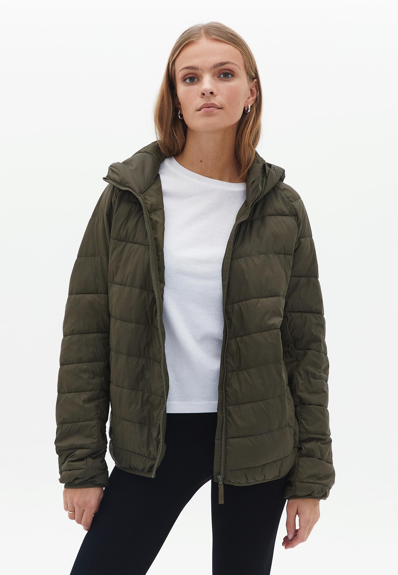 Raglan Sleeve And Hooded Long Sleeve Coat - DEEP DEPTHS