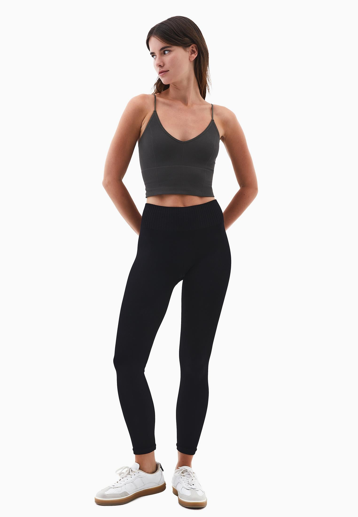 Seamless V Neck Tank Top - DEEP DEPTHS