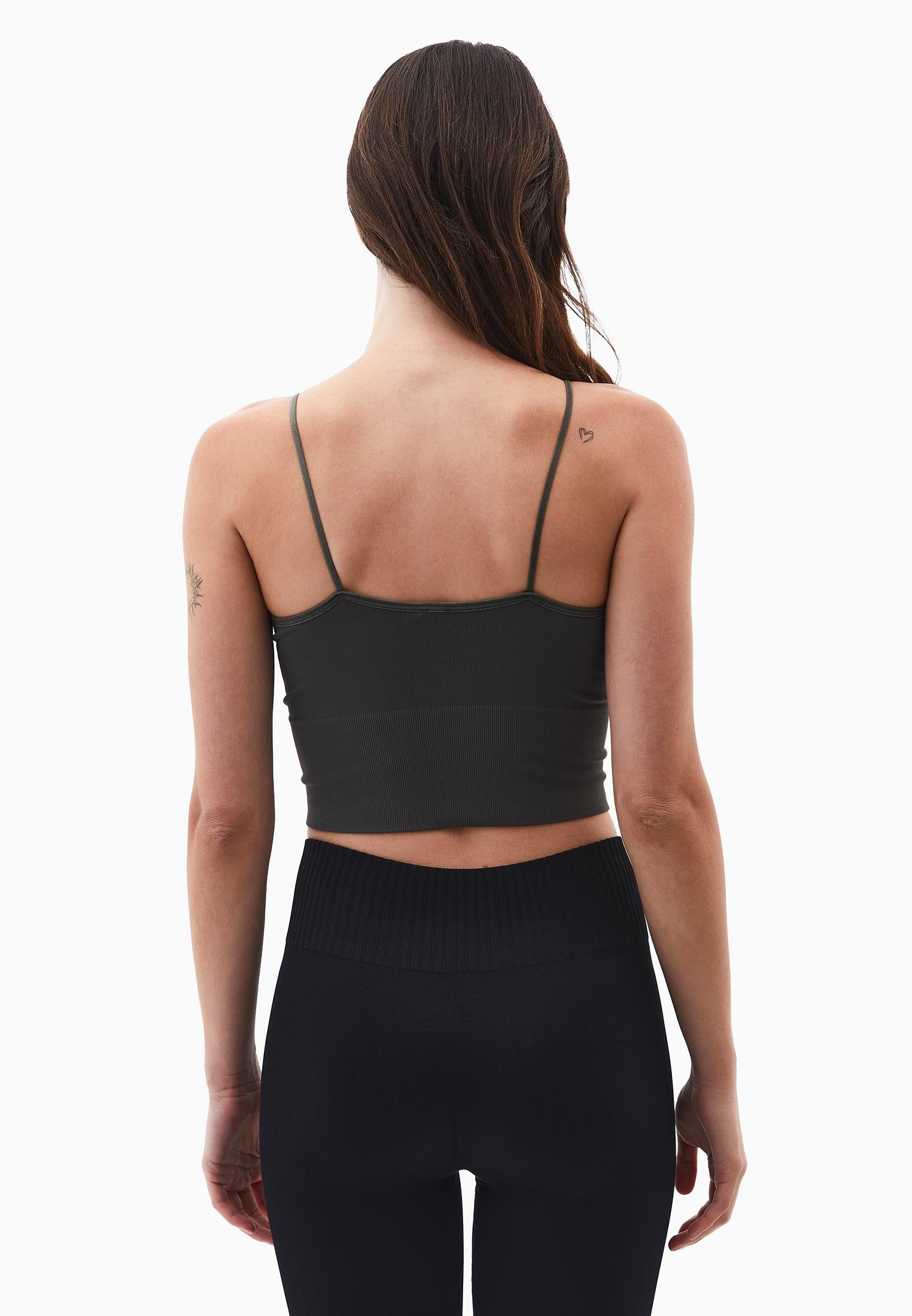 Seamless V Neck Tank Top - DEEP DEPTHS