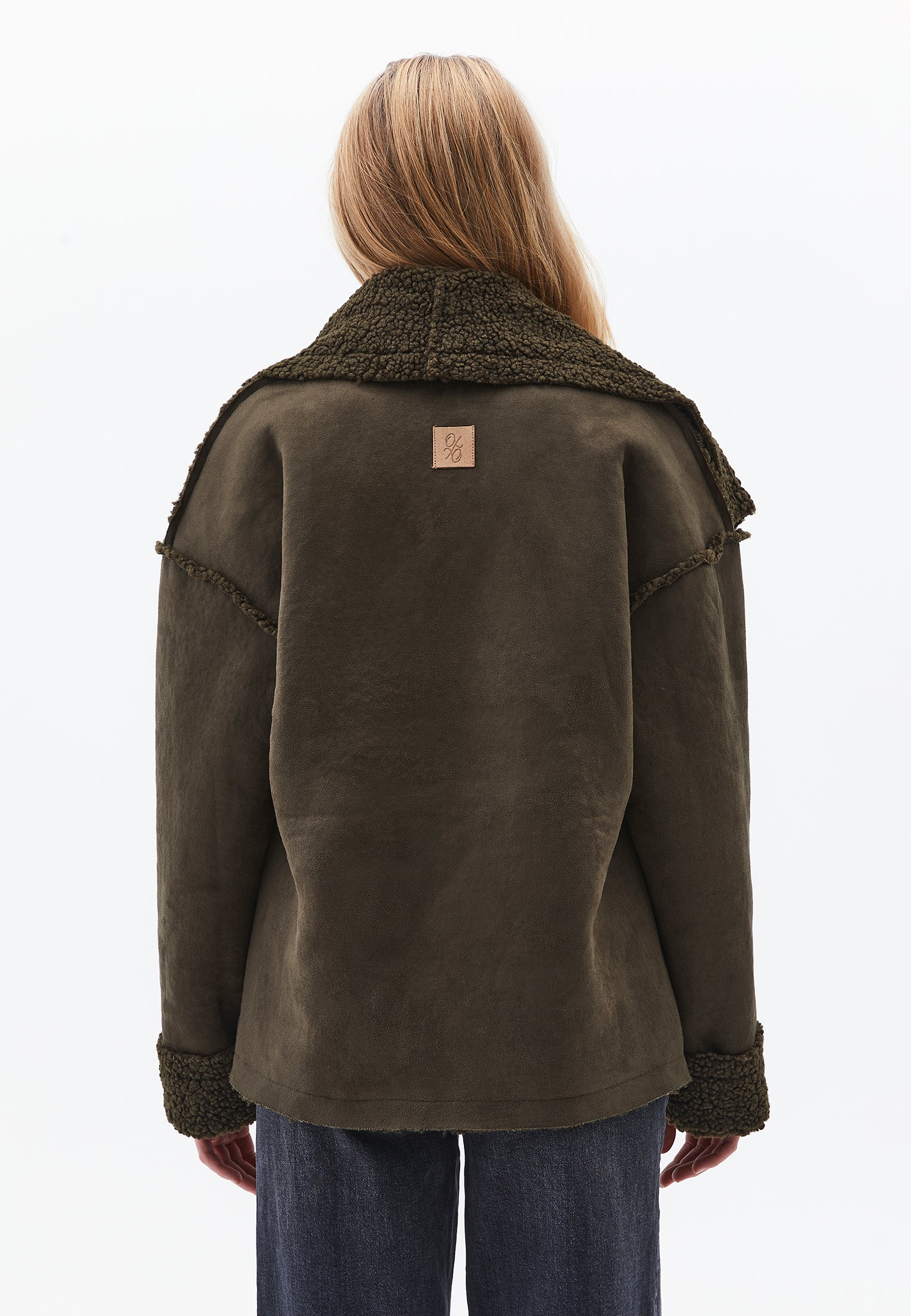 Shawl Collar Long Sleeve Bouclé Jacket - DEEP DEPTHS