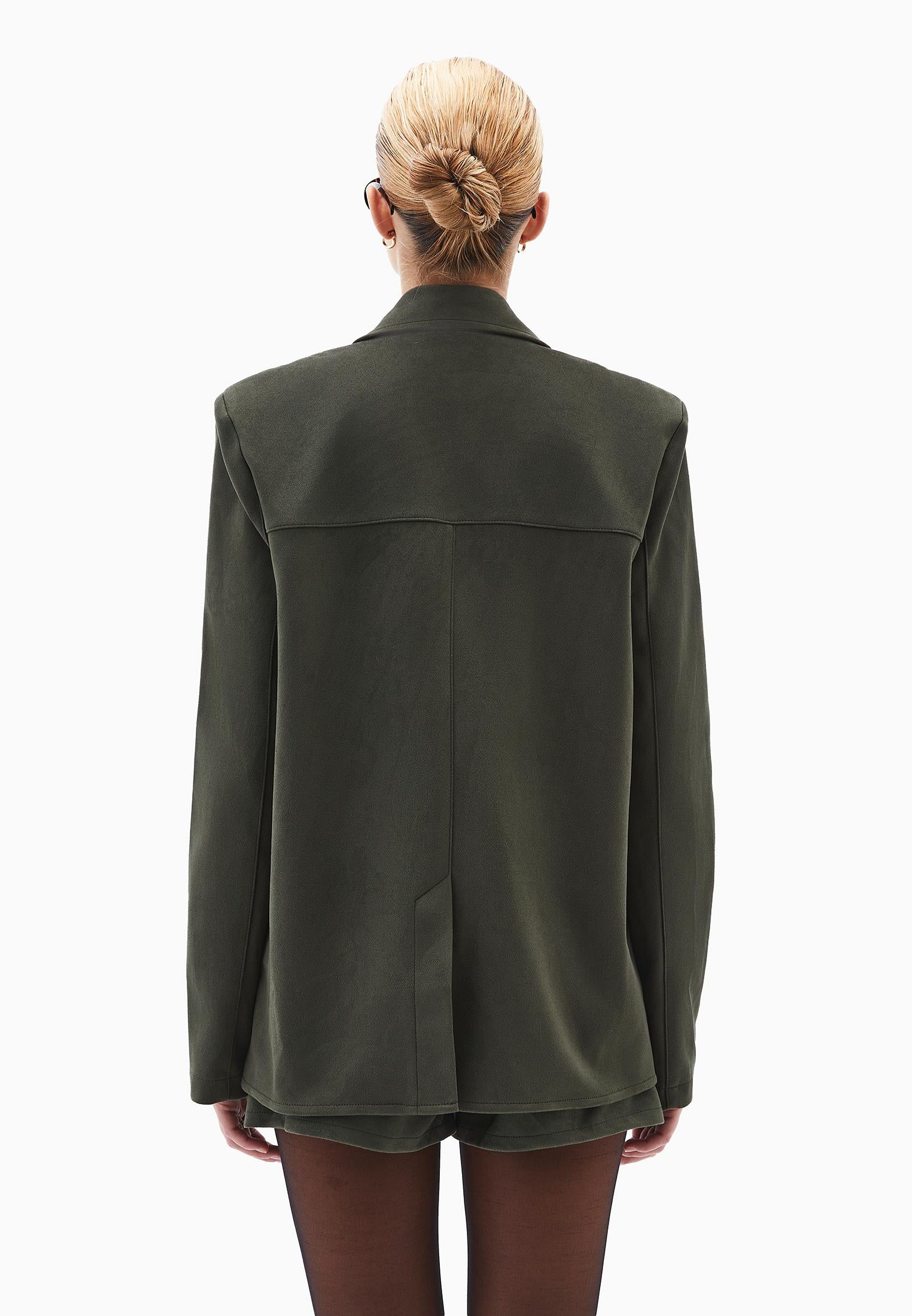 Suede Oversize Blazer - DEEP DEPTHS