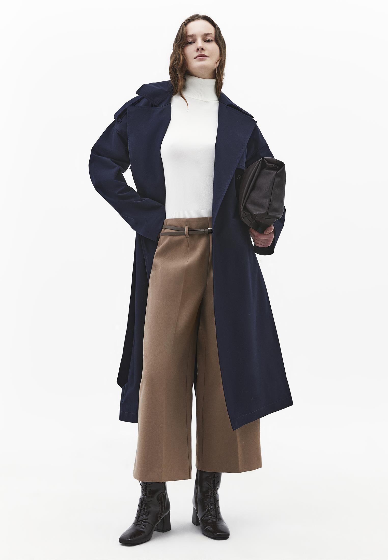Ultra High Waist Wide Leg Pants - DESERT TAUPE