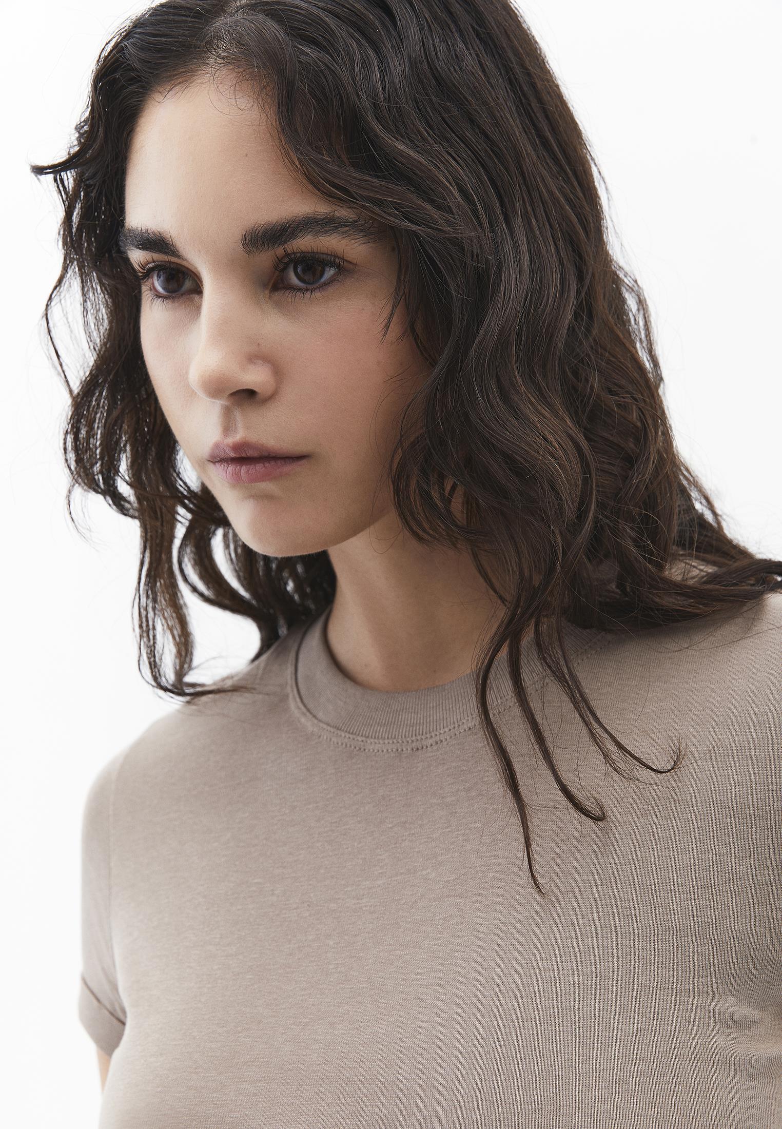 Crew Neck Short Sleeve T-Shirt - DESERT TAUPE