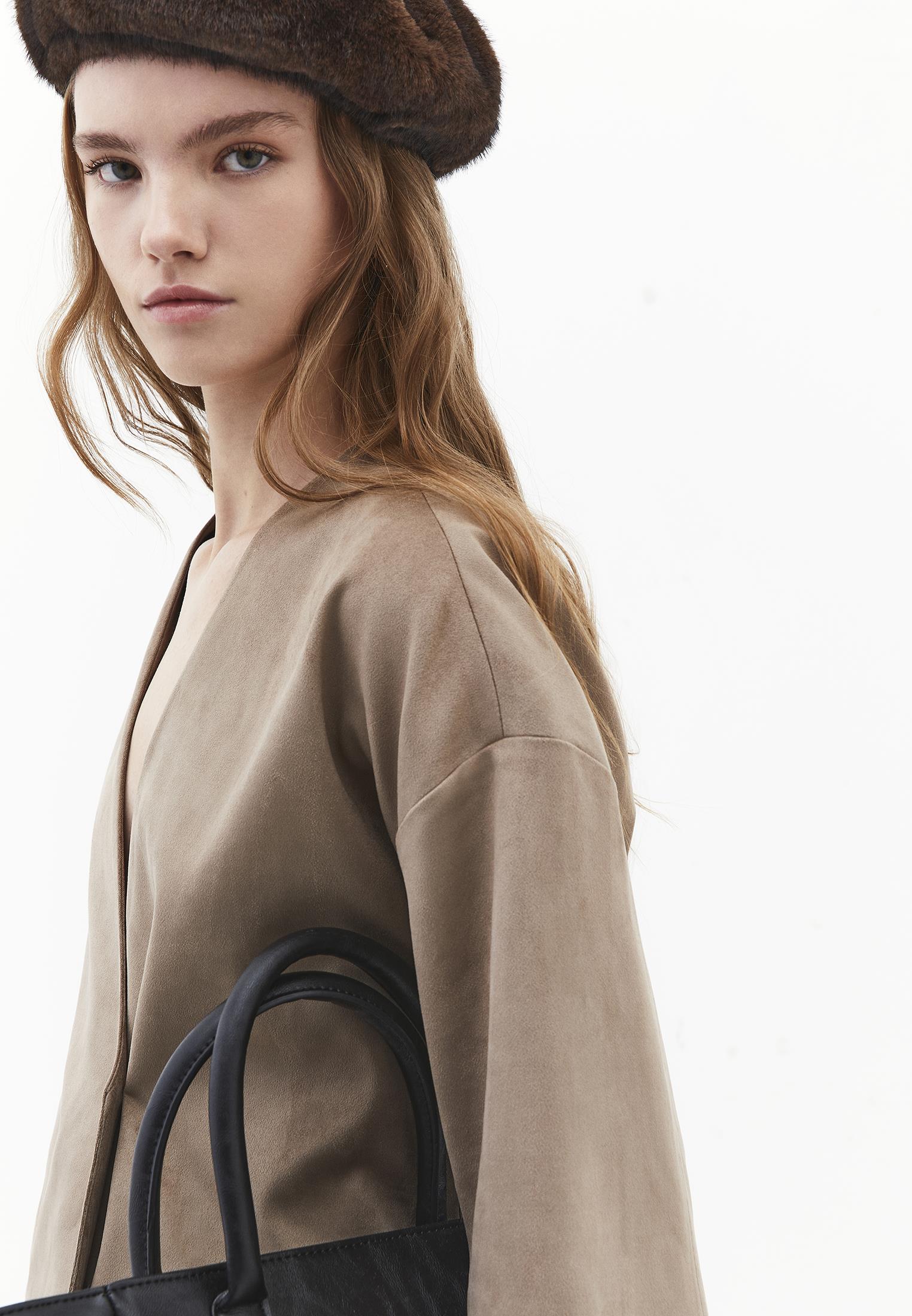 Oversize Double-Breasted Buckle Blazer - DESERT TAUPE