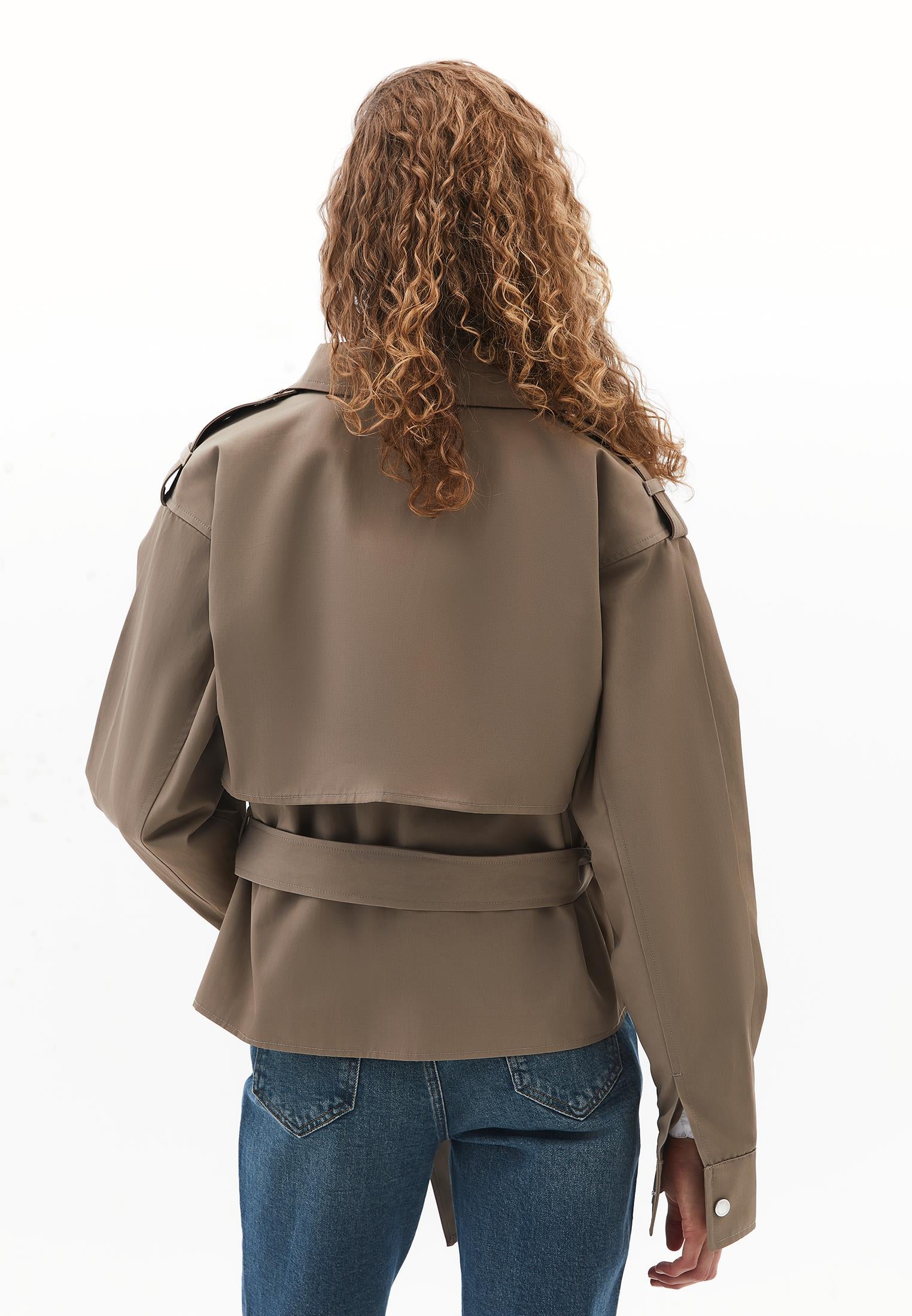 Oversize Cotton Trenchcoat - DESERT TAUPE