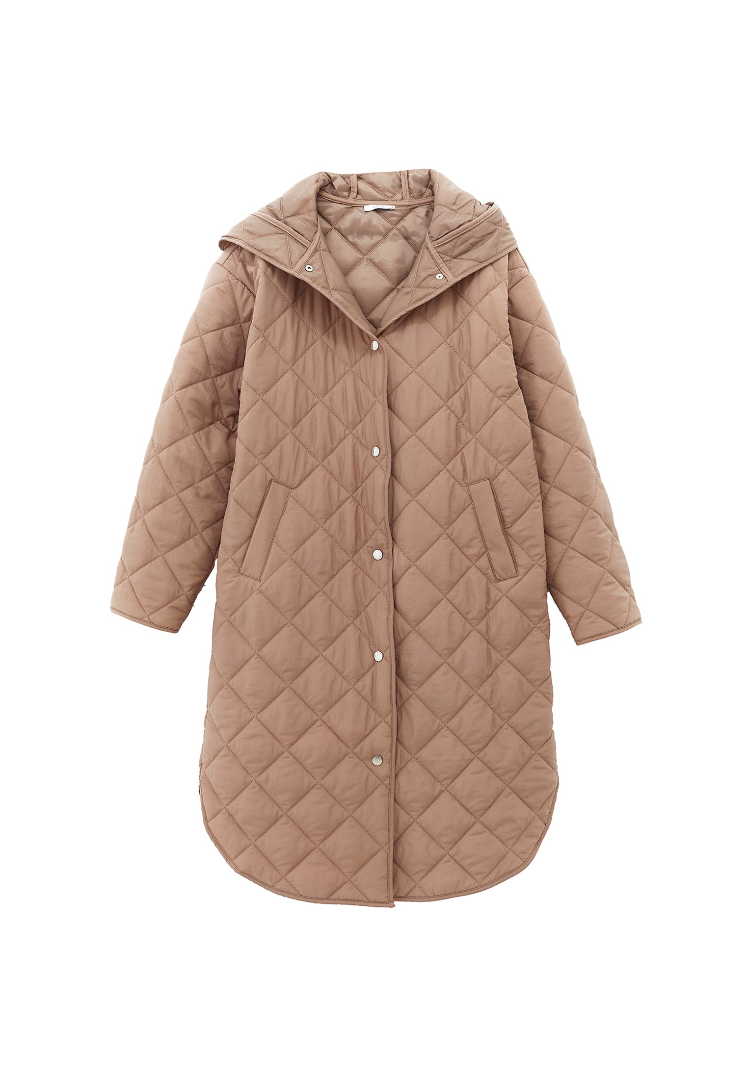Long Coat With Hood - DESERT TAUPE