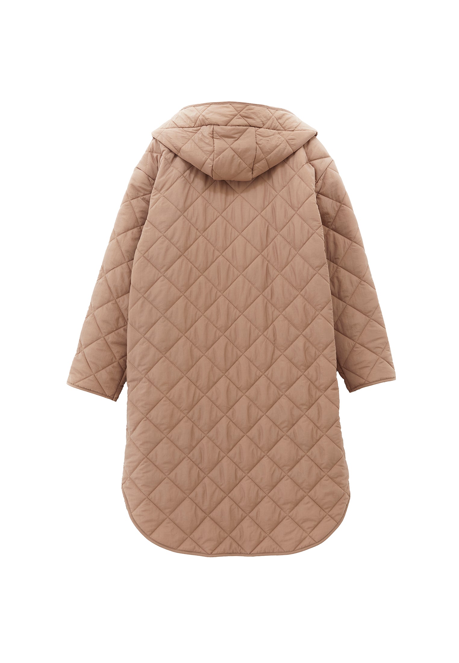 Long Coat With Hood - DESERT TAUPE