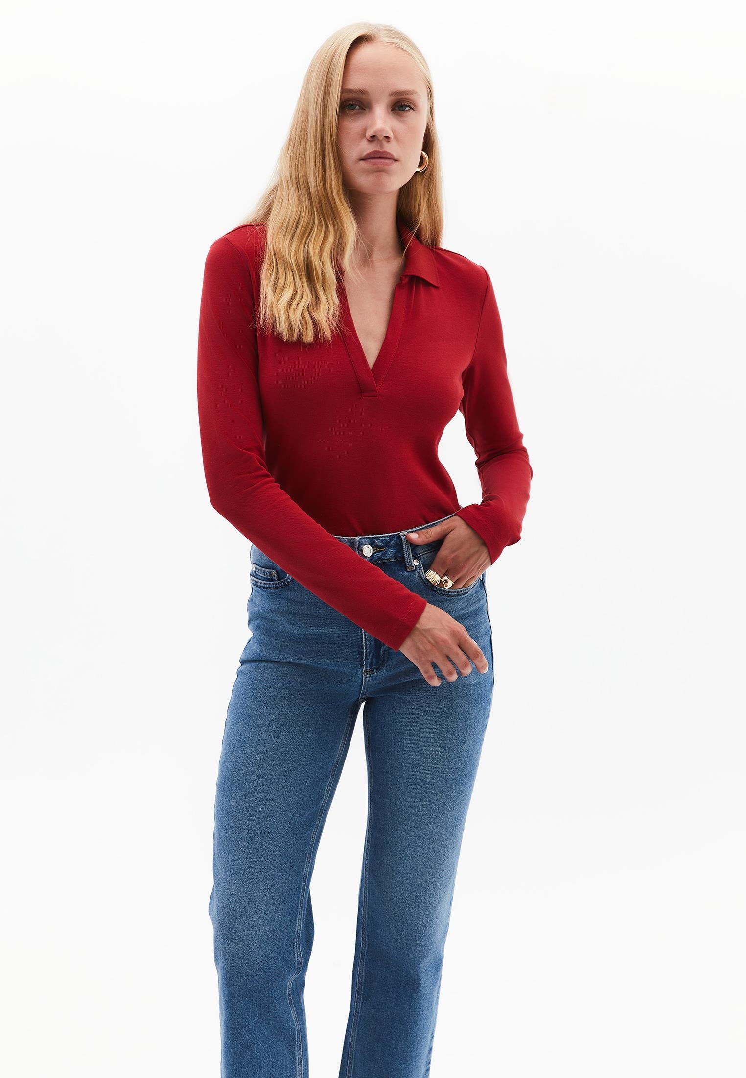 Standard Polo Collar T-Shirt With Slit Detail - EMBOLDENED