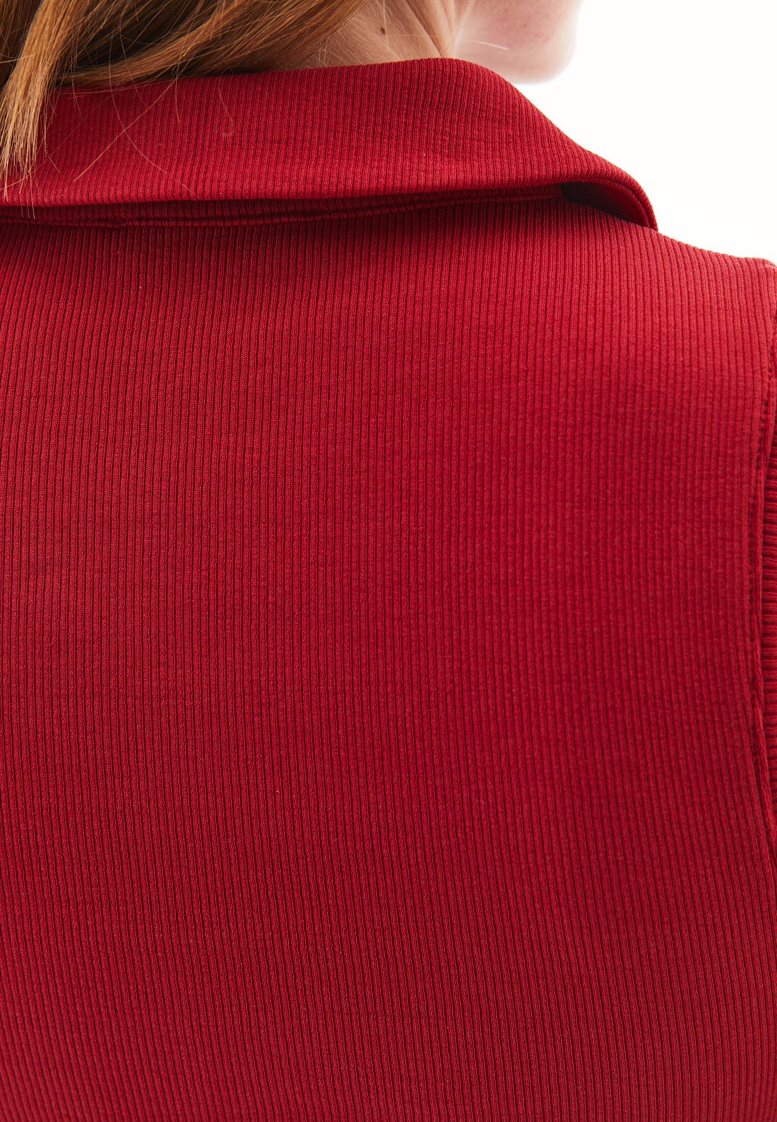Zip Detailed Polo Collar Tank Top - EMBOLDENED