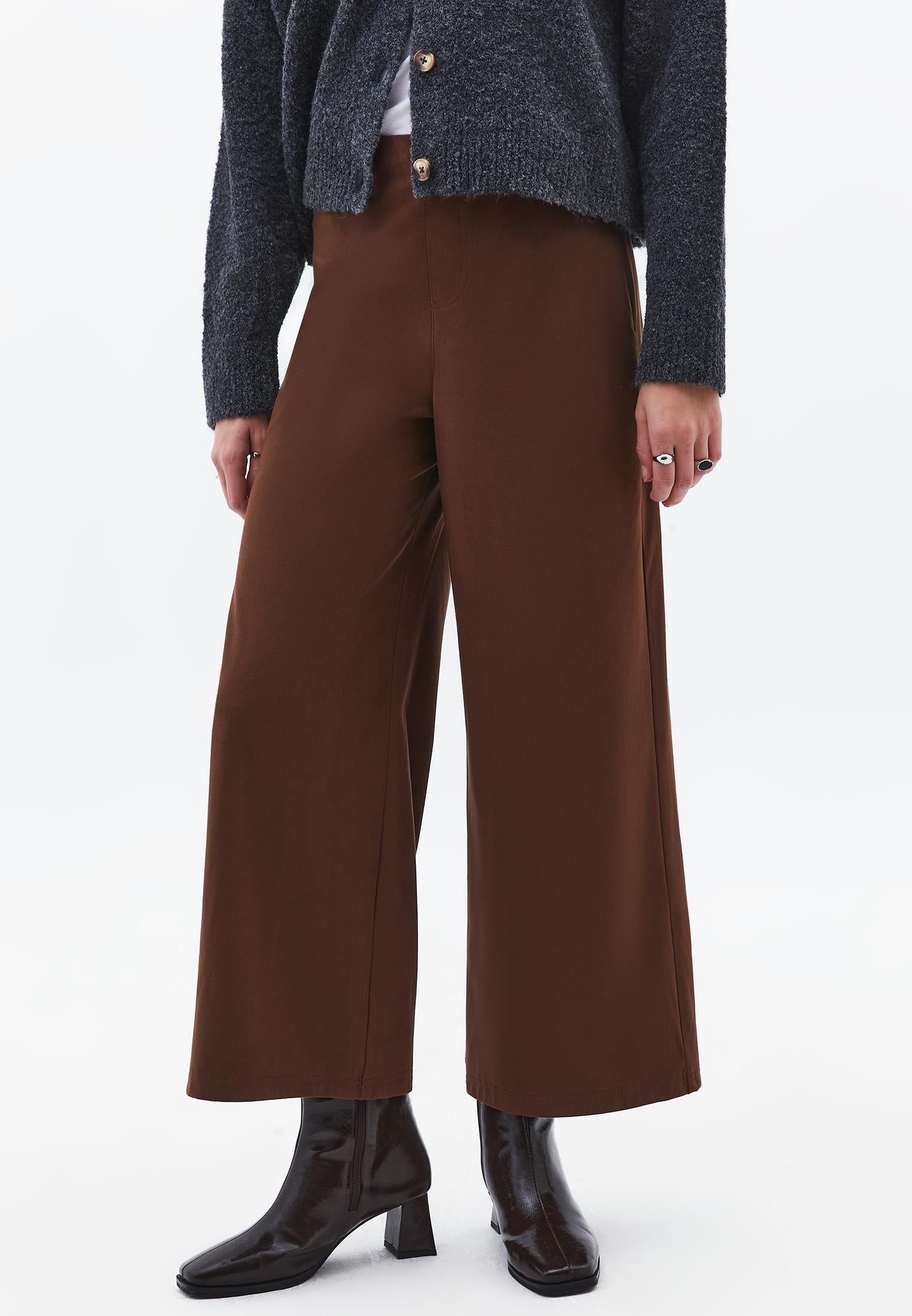 Wide Leg Ultra High Waist Trousers - EMPERADOR