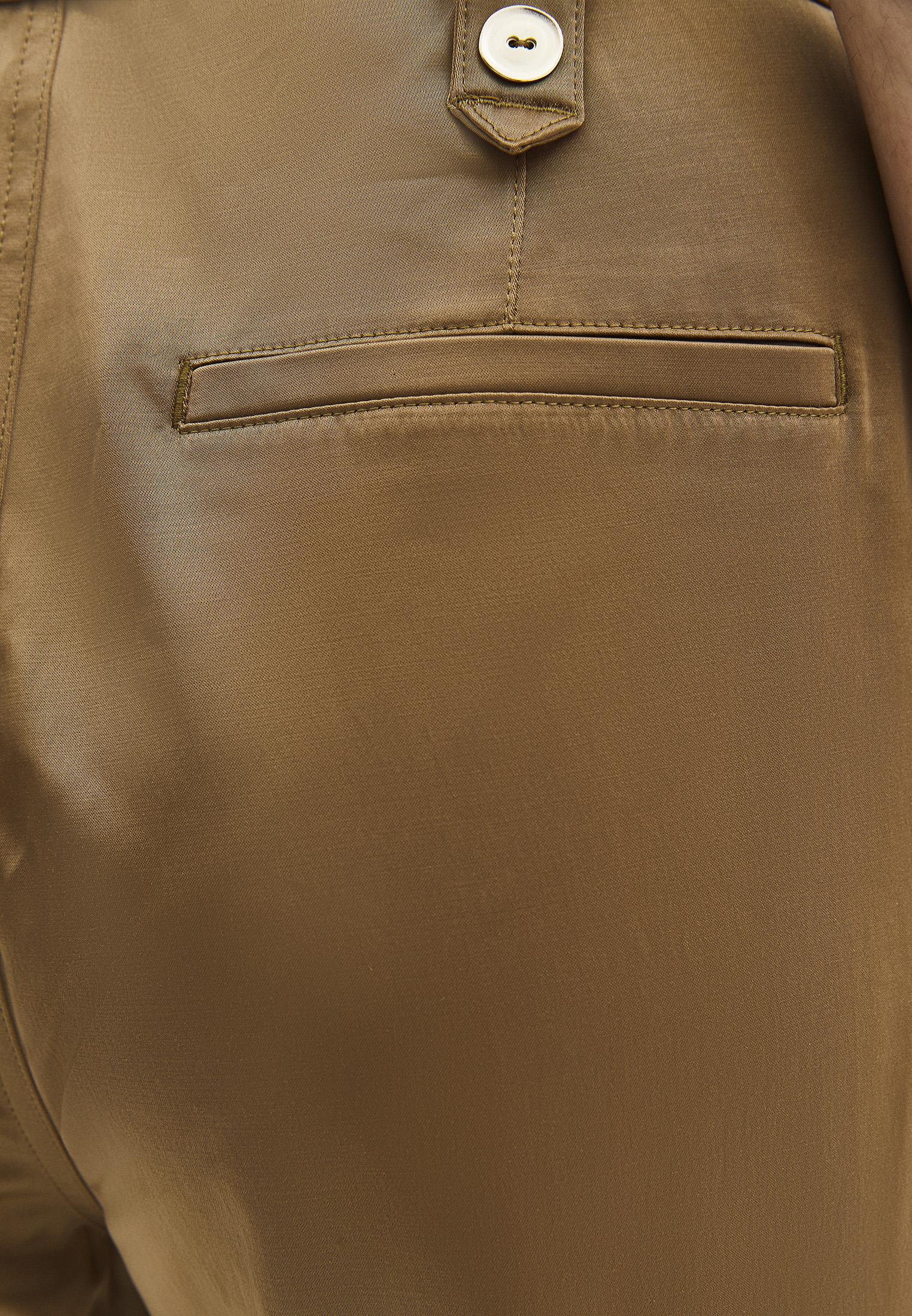 Women Pants High Waist Carrot Fit Belt Detailed - ERMINE