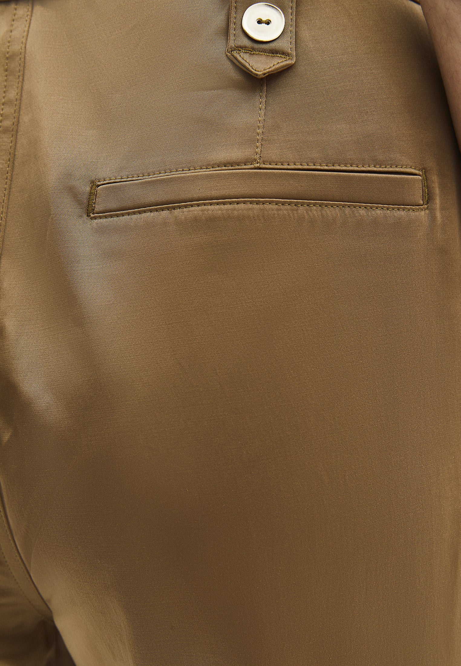 Women Pants High Waist Carrot Fit Belt Detailed - ERMINE