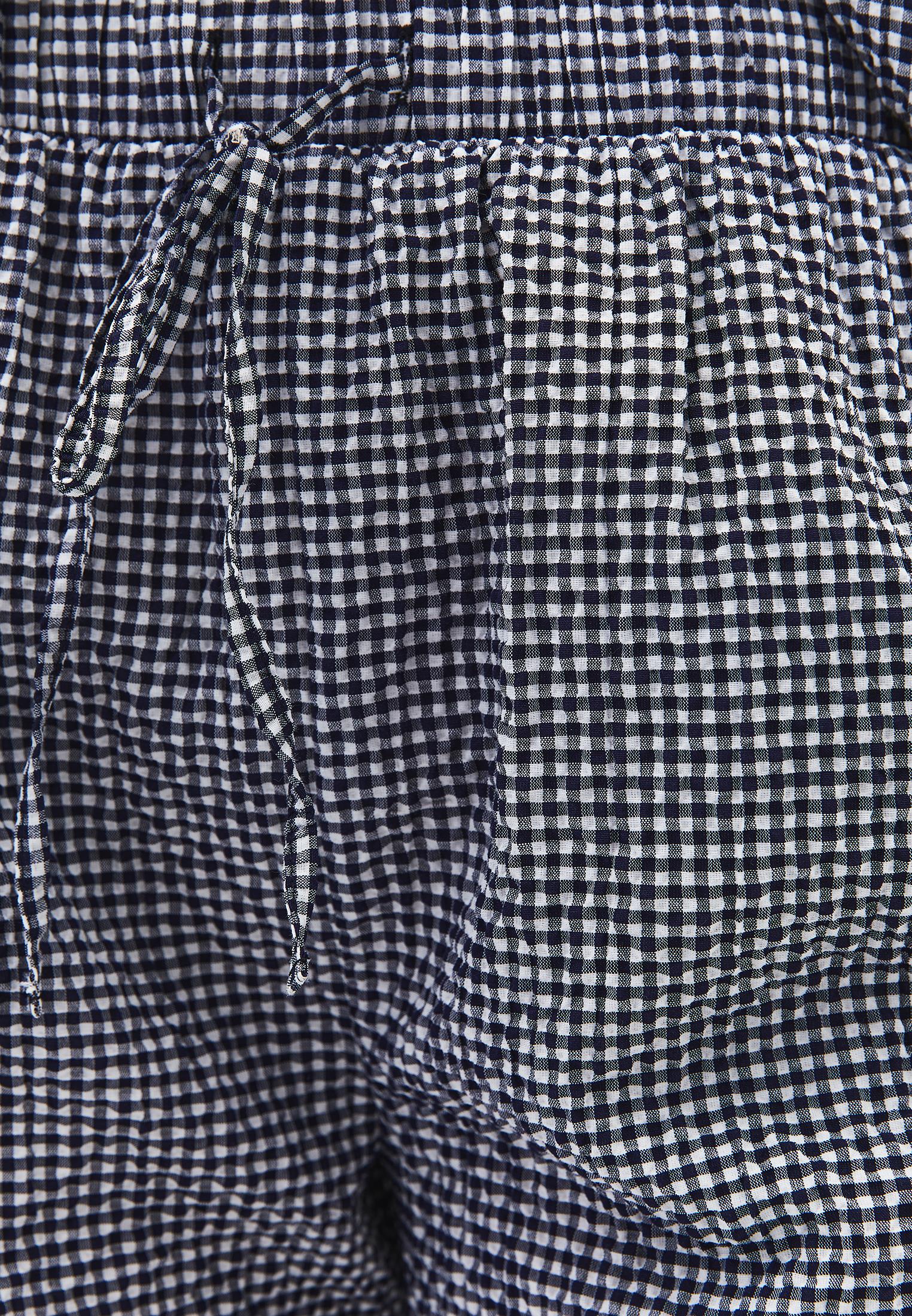 Ultra High Waist Short Shorts - EVENING BLUE GINGHAM