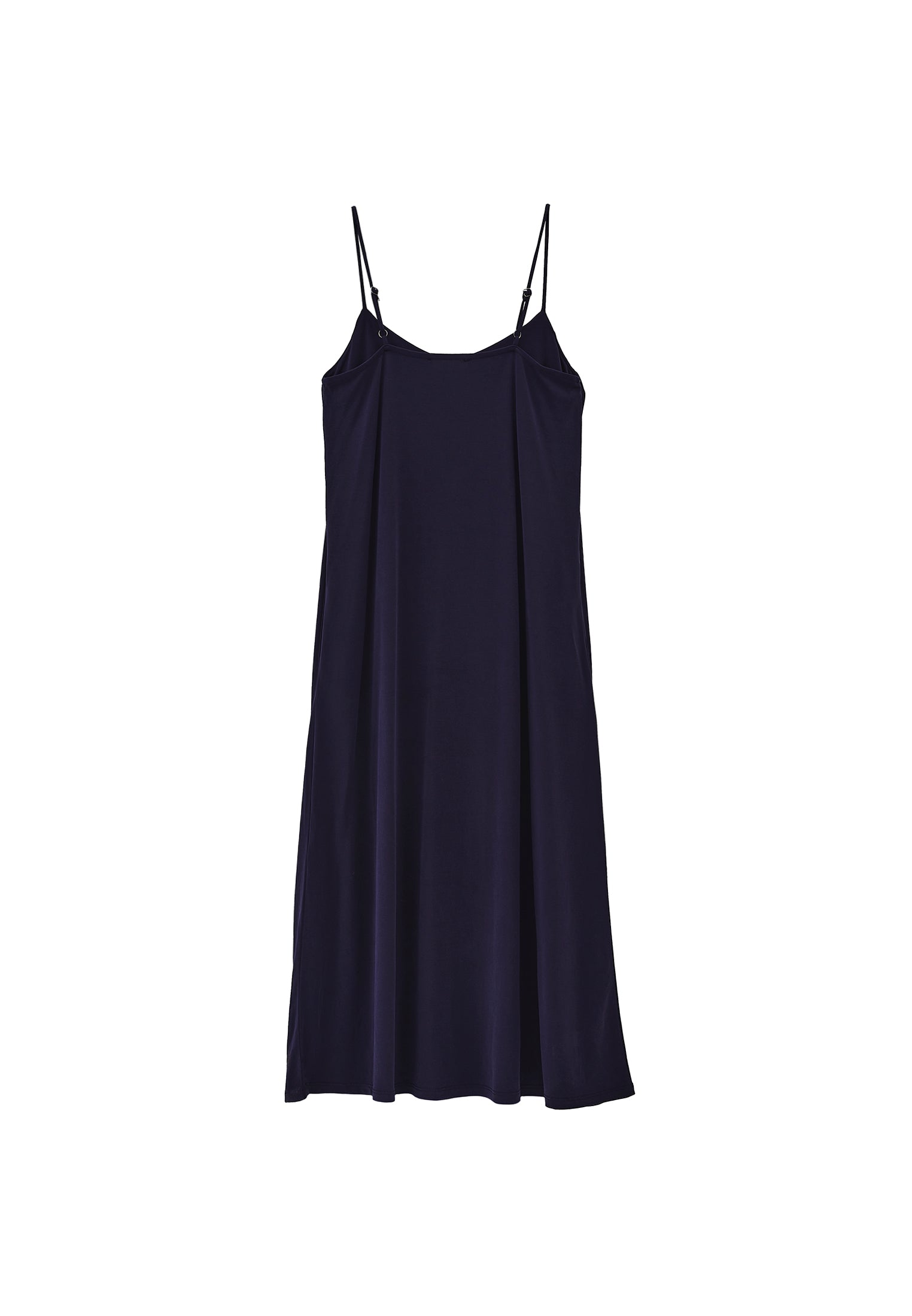 V Neck Sleeveless Midi Dress - EVENING BLUE