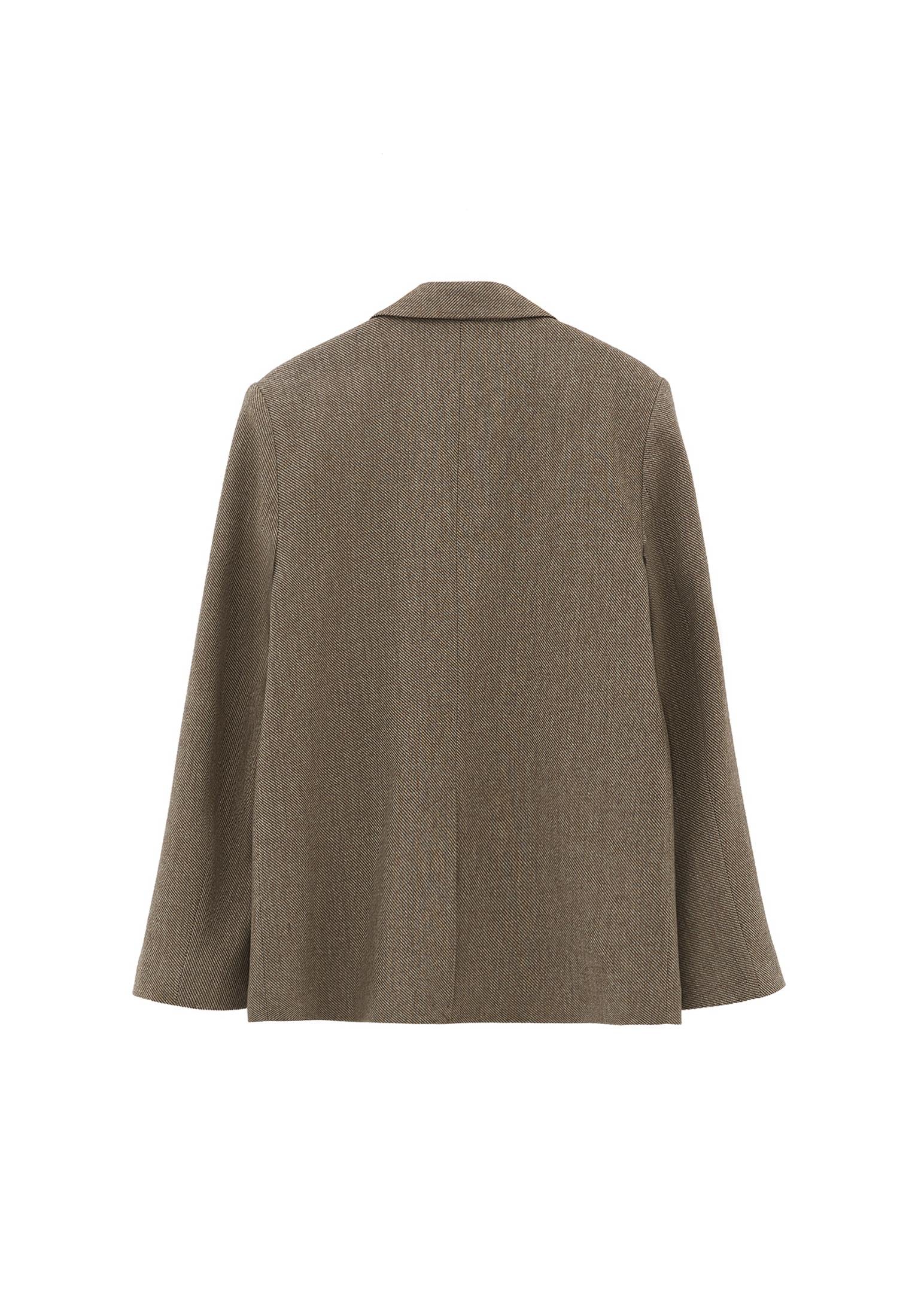 Oversize Blazer Jacket With Button Details - FALCON