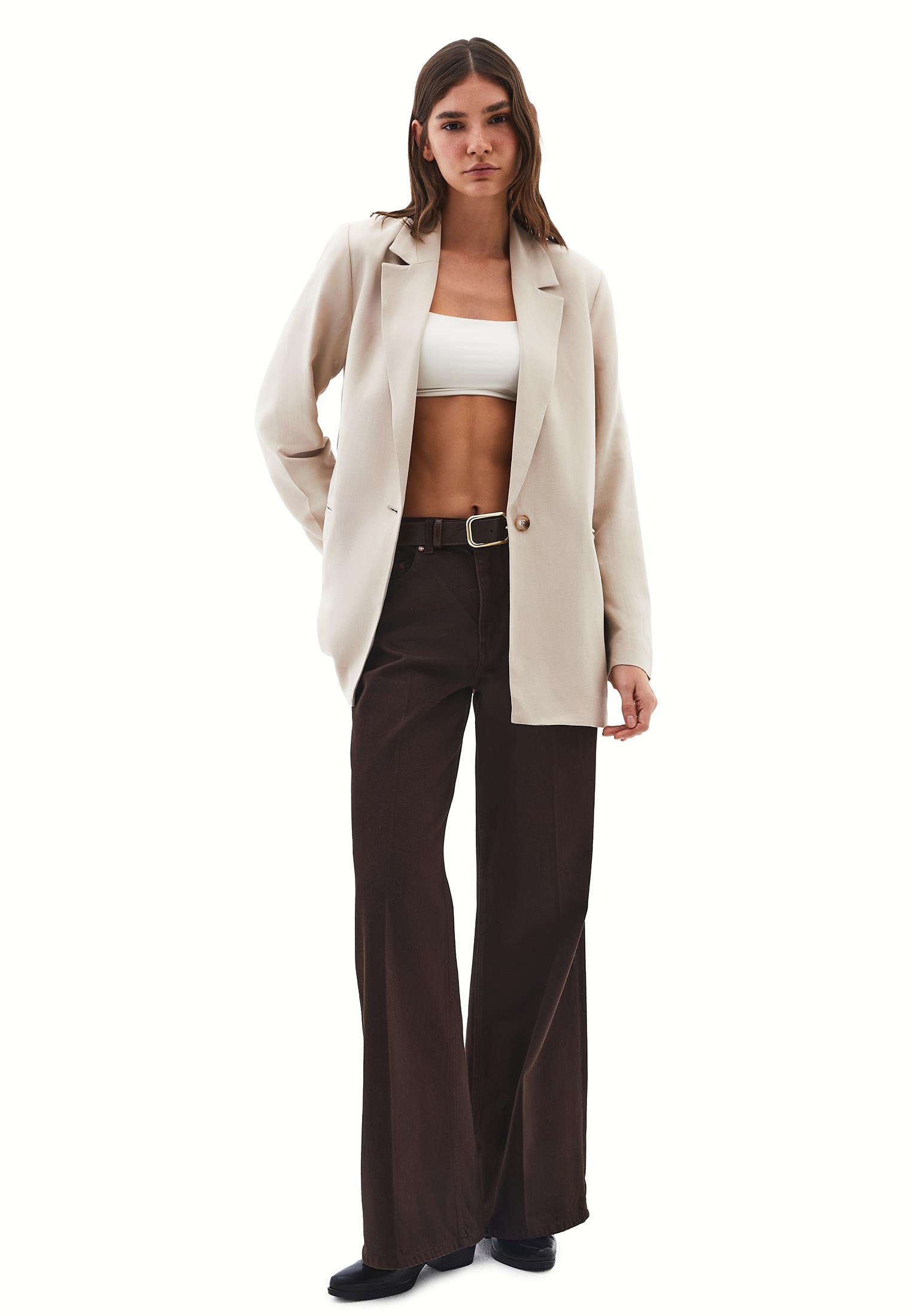 Oversize Blazer Jacket - FEATHER GRAY
