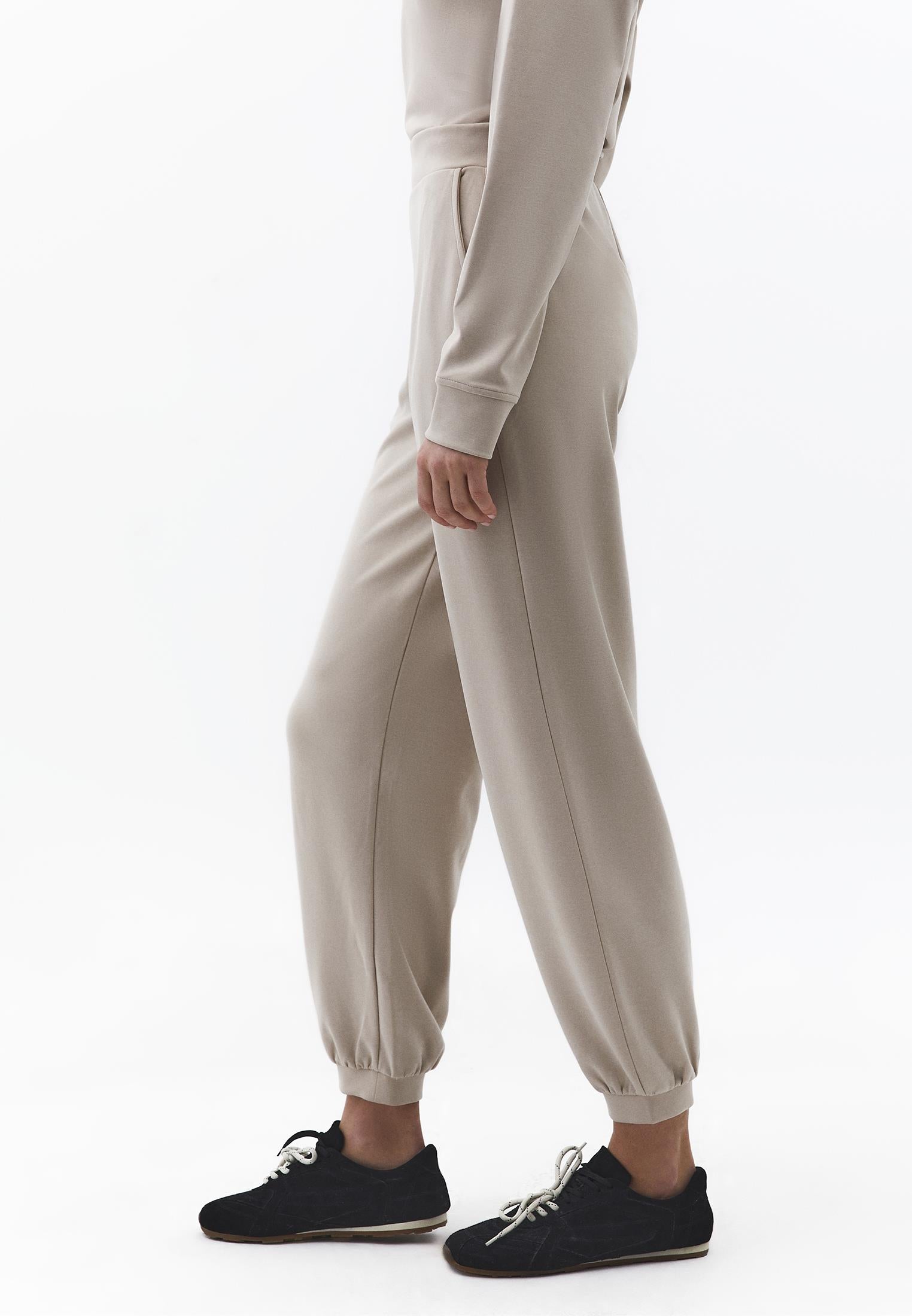 High Waist Jogger Pants - FEATHER GRAY