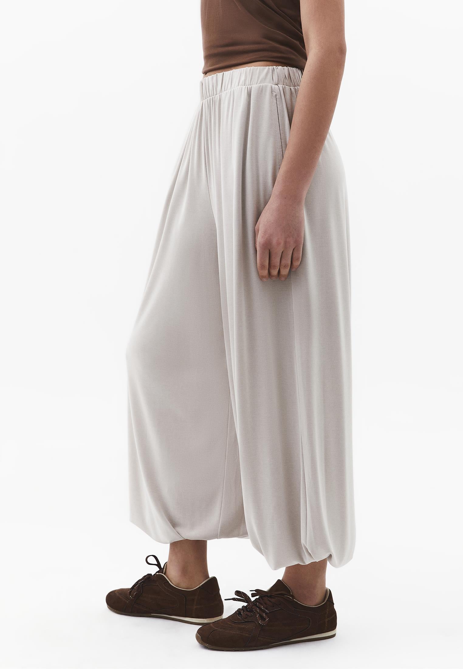 Balloon Form High Waist Jogger Pants - FEATHER GRAY