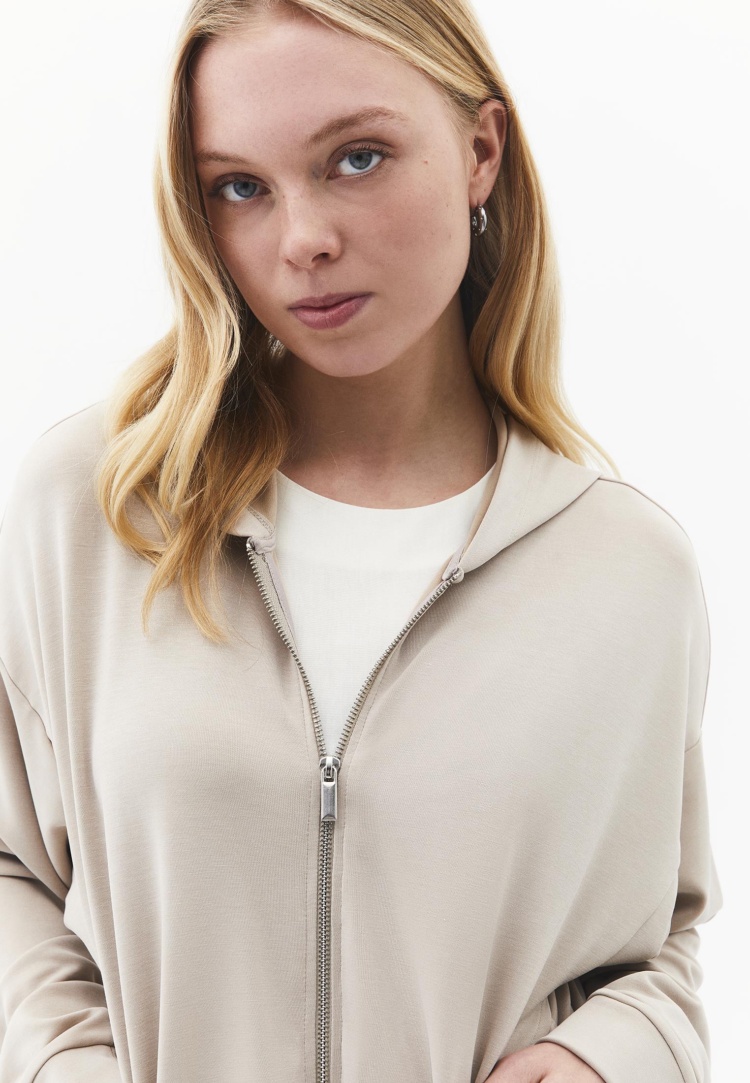 Long Sleeved Sweatshirt With Pocket Detail - FEATHER GRAY
