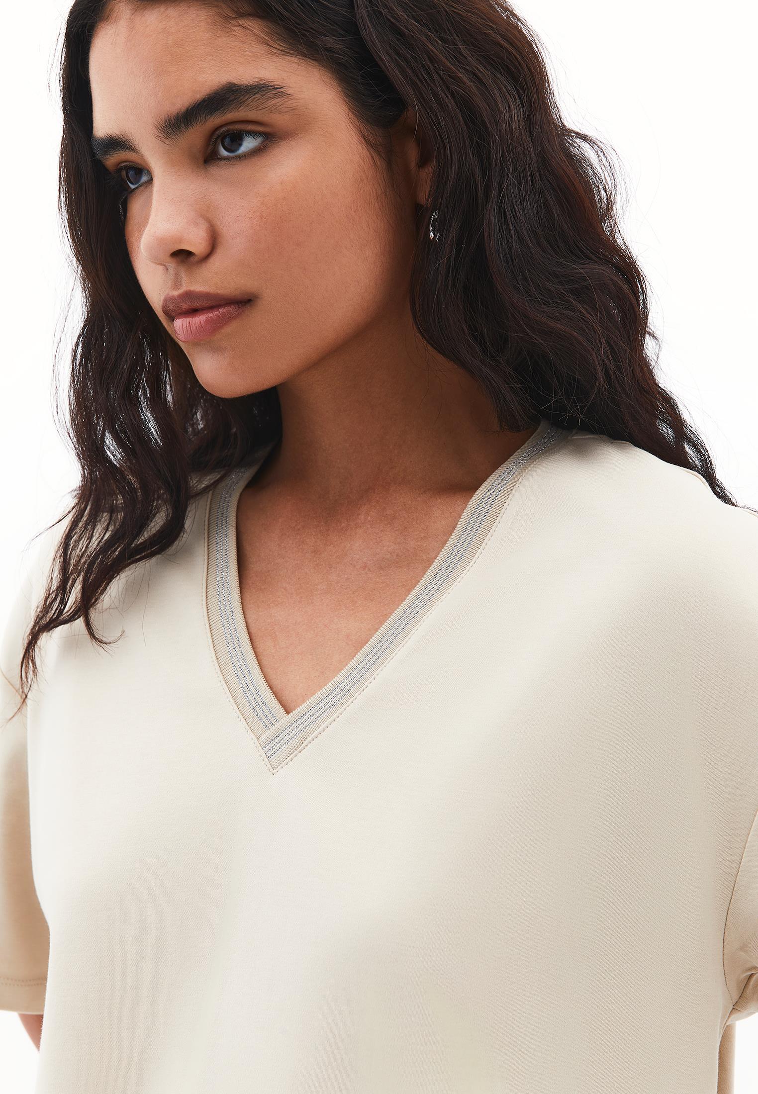 Oversize Cotton T-Shirt - FEATHER GRAY