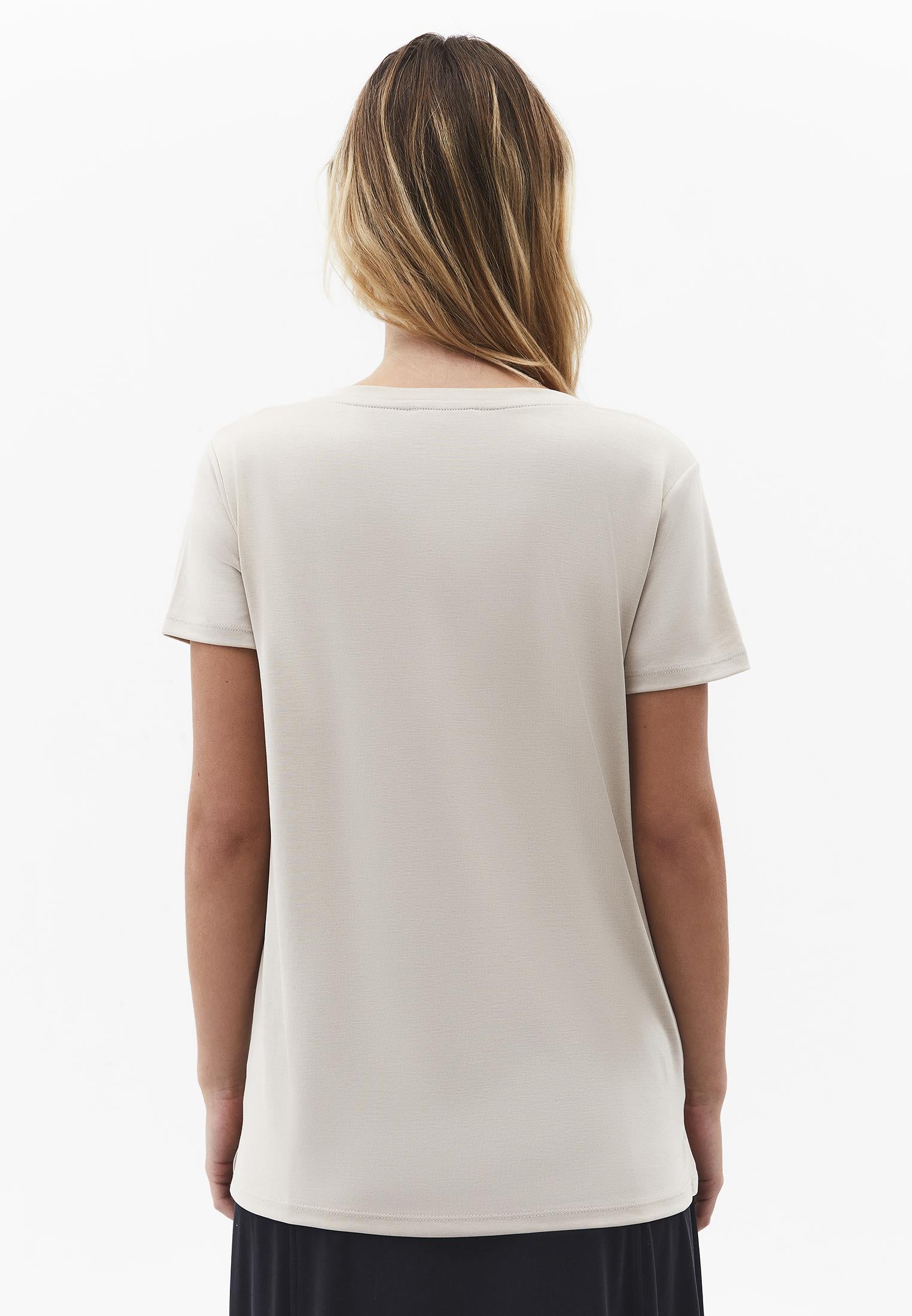 V Neck T-Shirt - FEATHER GRAY