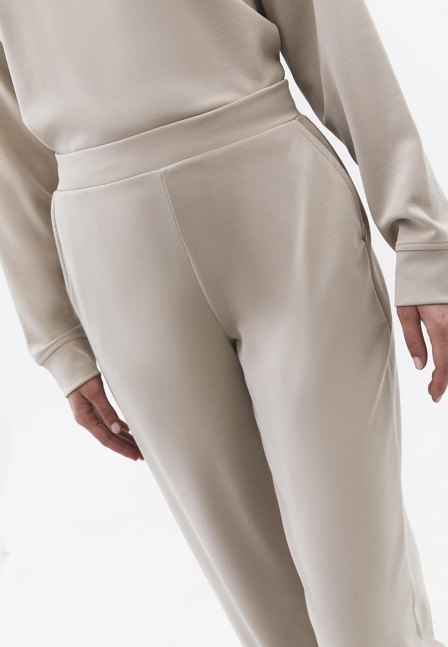High Waist Jogger Pants - FEATHER GRAY