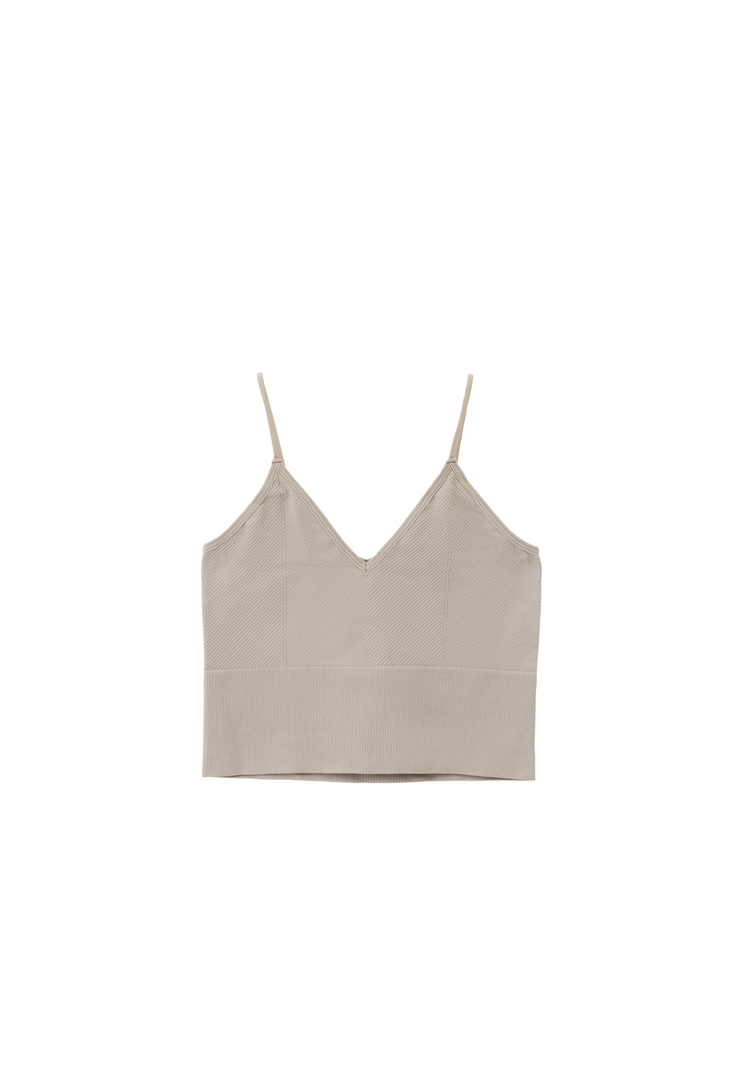 Jacquard Patterned V Neck Tank Top - FEATHER GRAY