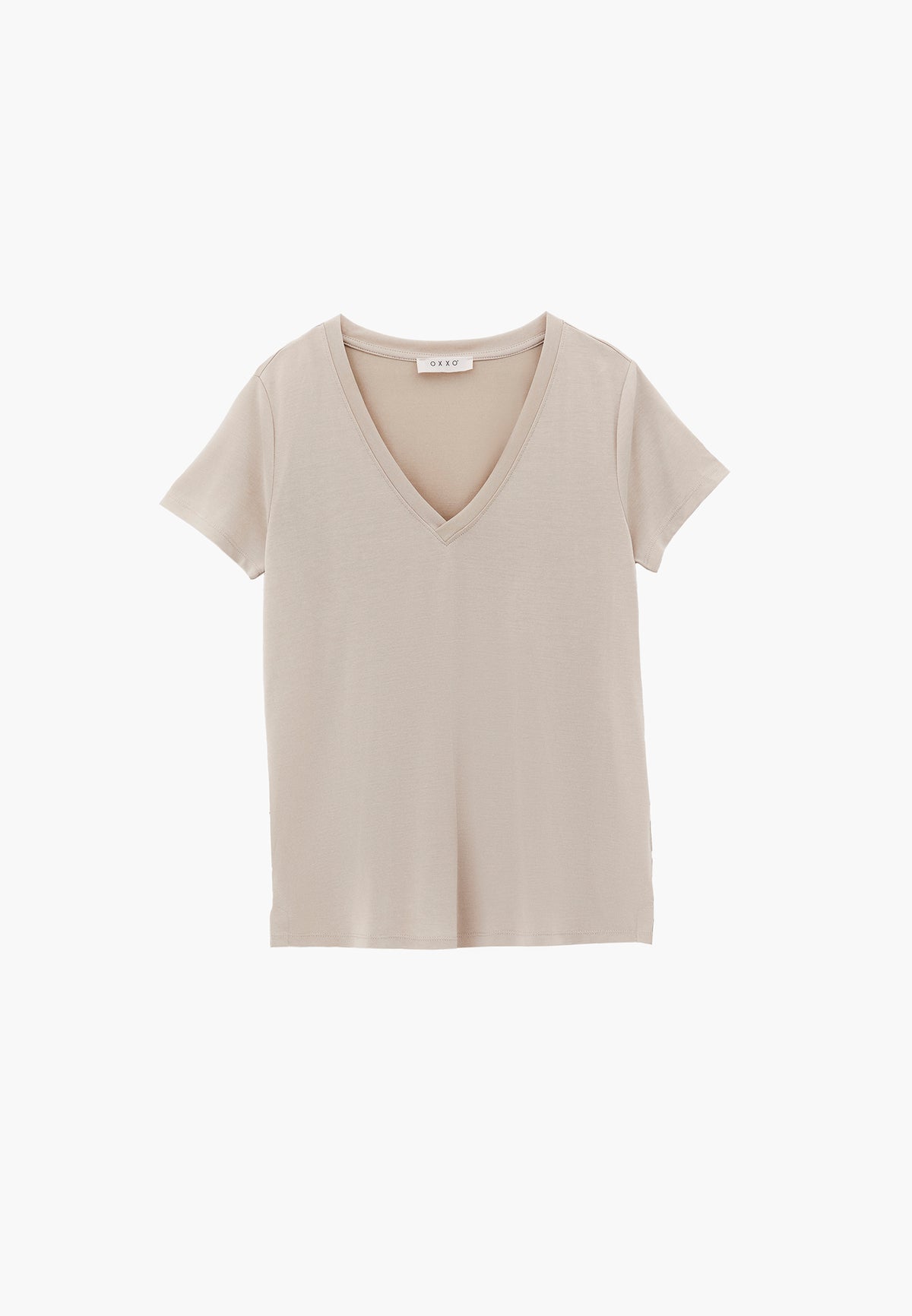 V Neck T-Shirt - FEATHER GRAY