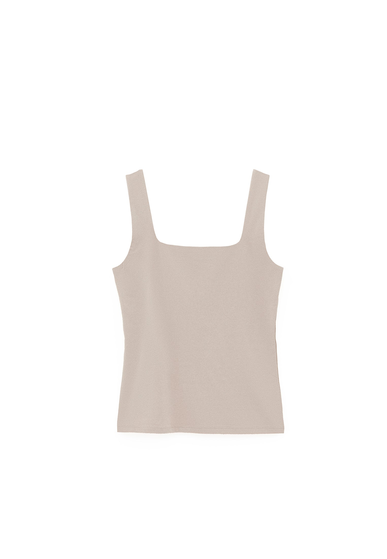 Square Neck Bodycon Tank Top - FEATHER GRAY