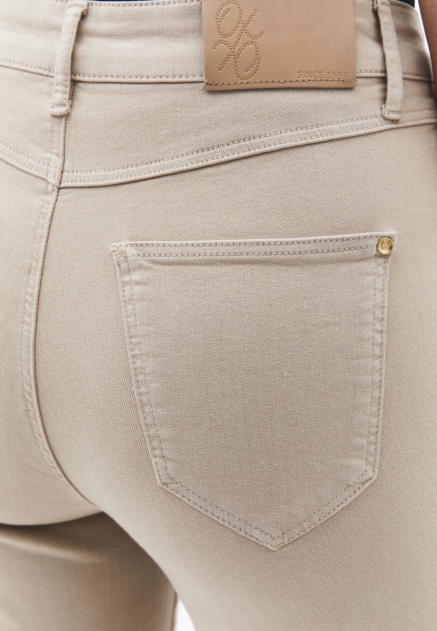 High Waist Straight Leg Long Pants - FEATHER GRAY