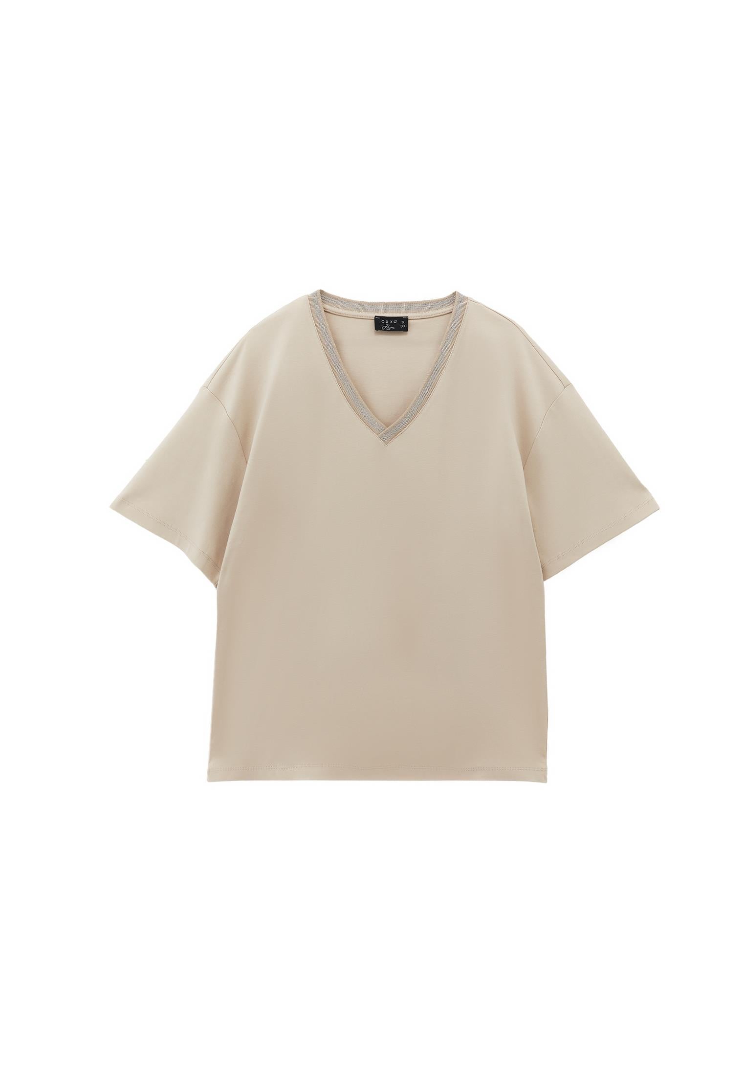 Oversize Cotton T-Shirt - FEATHER GRAY