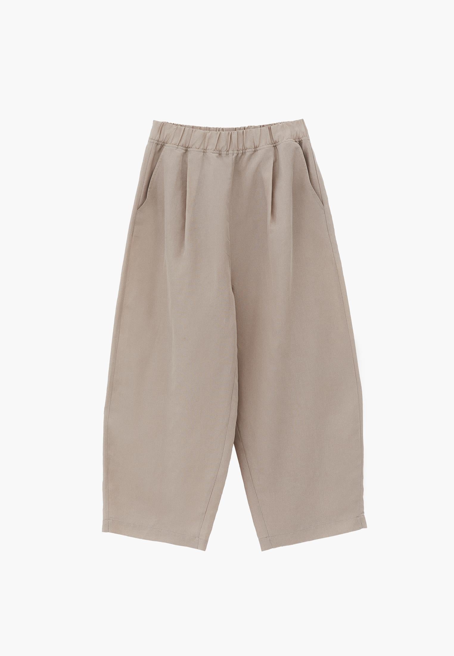 High Waist Carrot Leg Balloon Pants - FEATHER GRAY