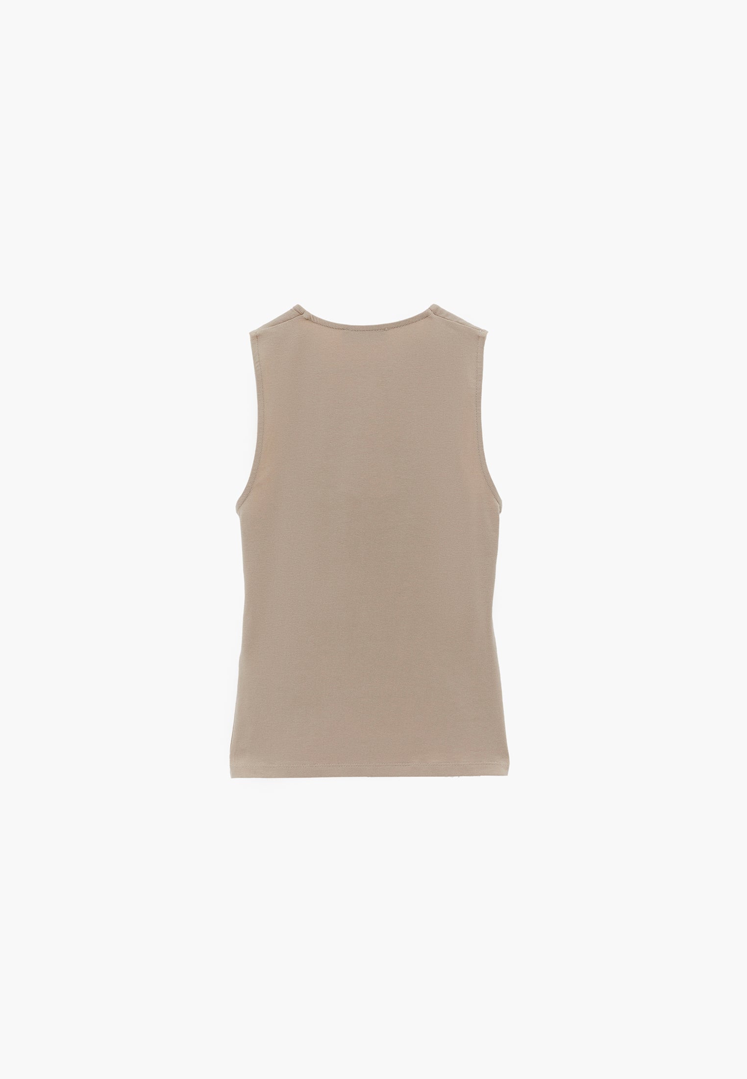 Square Neck Bodycon Standard Tank Top - FEATHER GRAY