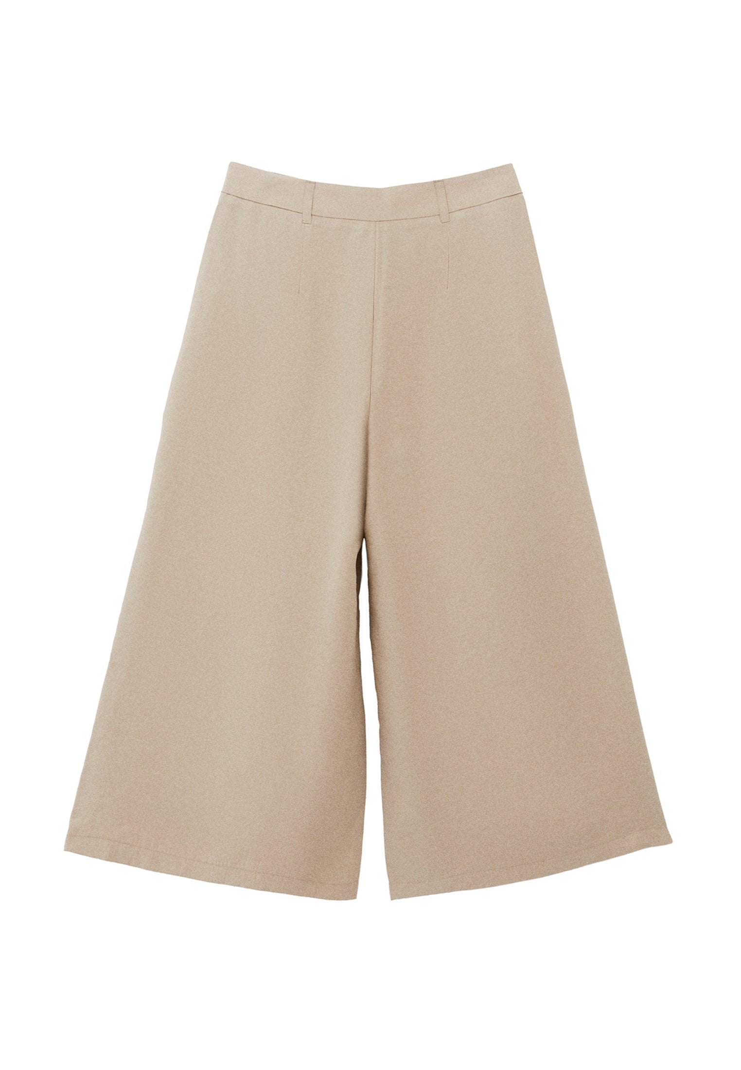 Cropped Culotte Trousers - FEATHER GRAY